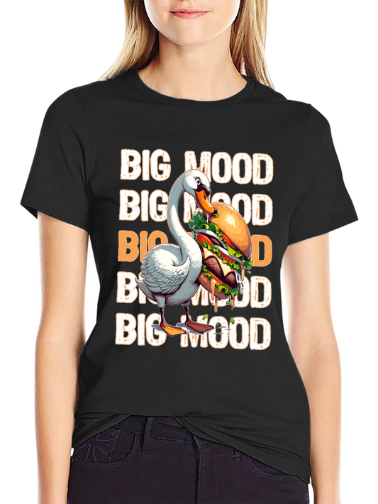 Big Mood Swan Burger Graphic T-Shirt