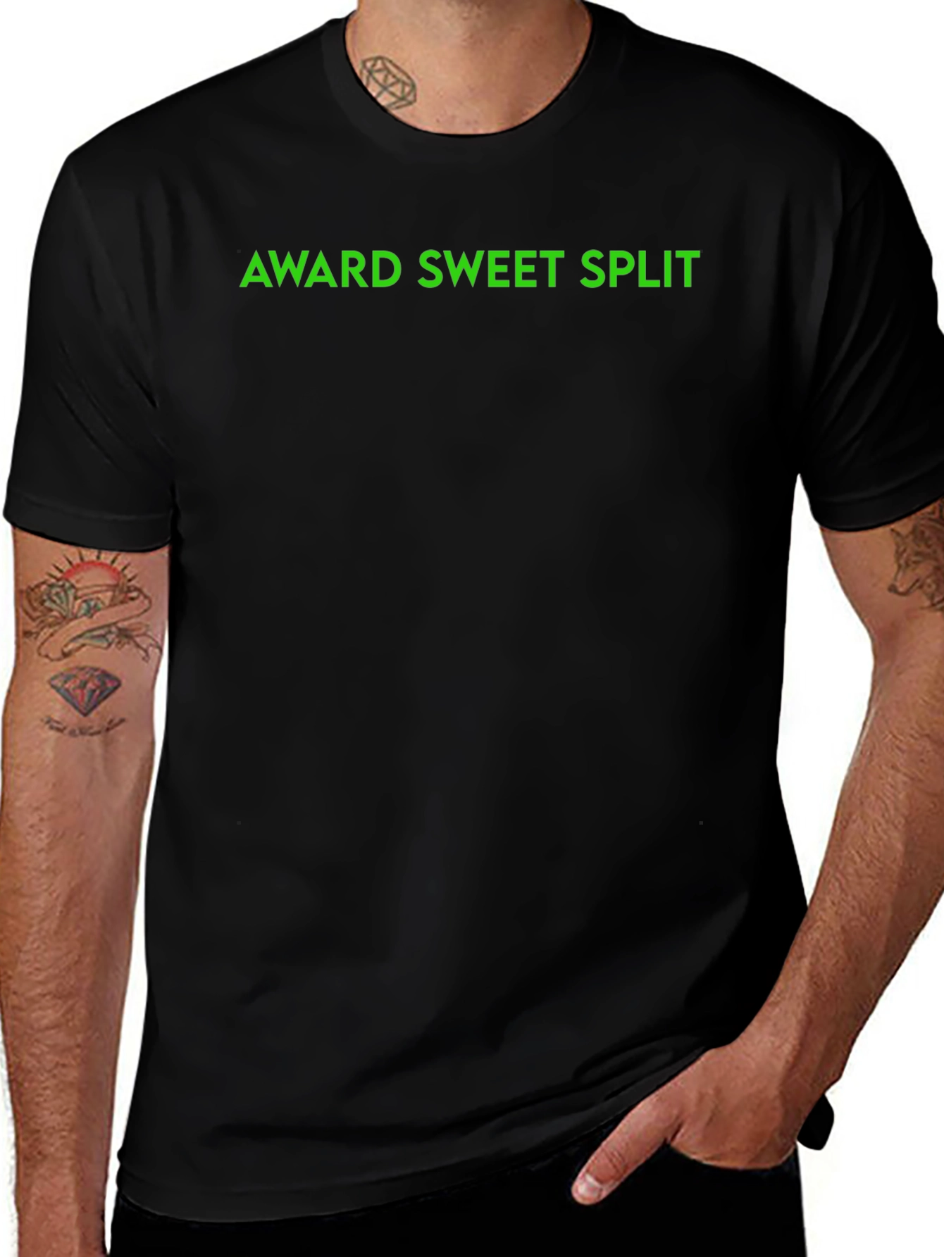 Award Sweet Split Black T-Shirt
