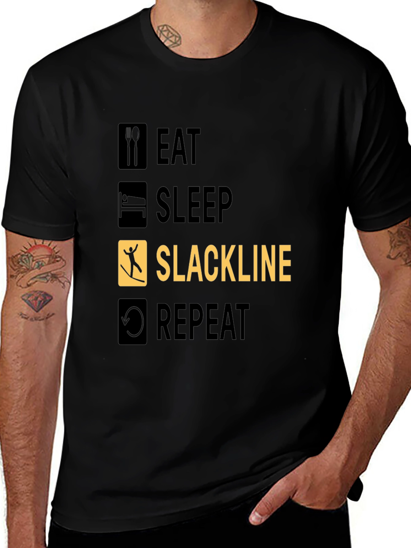 Eat Sleep Slackline Repeat T-Shirt