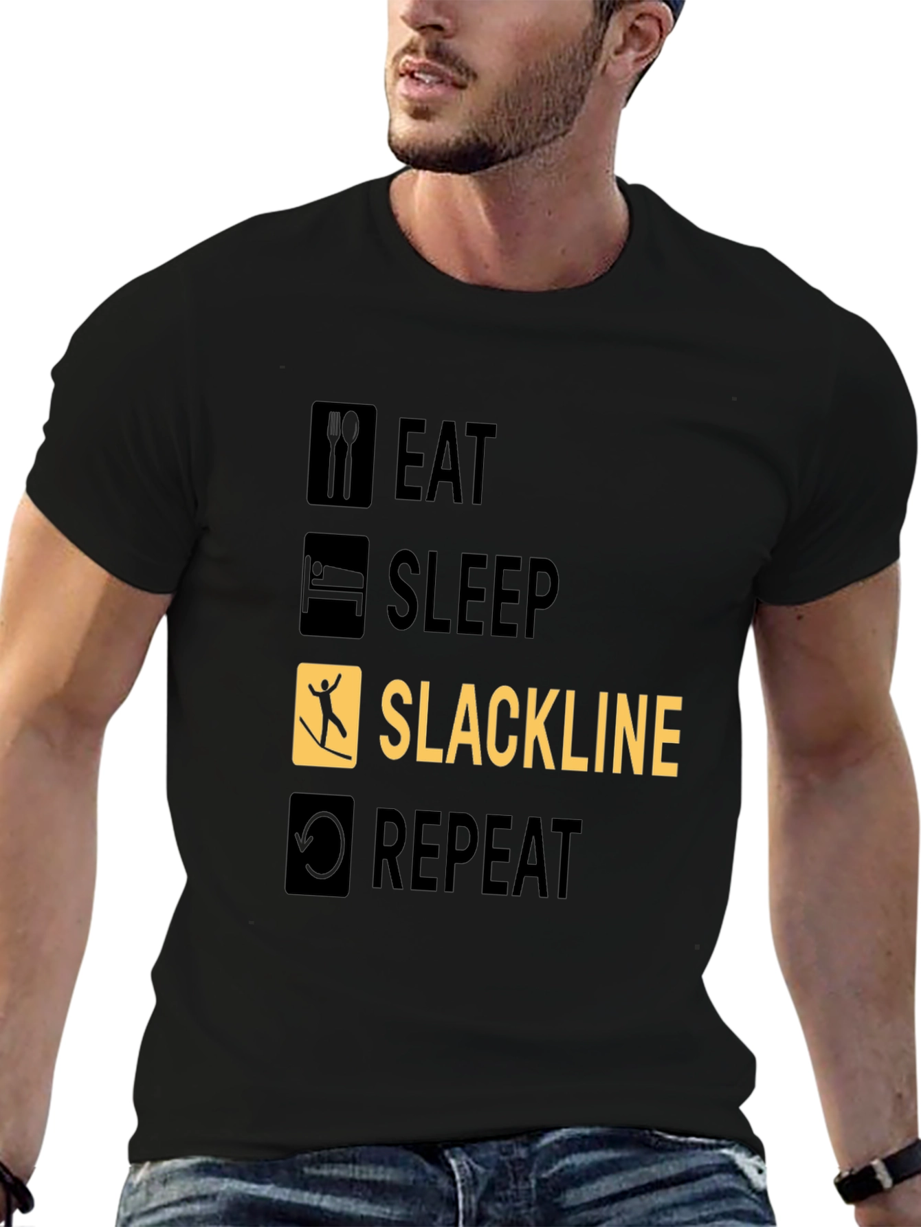Eat Sleep Slackline Repeat T-Shirt