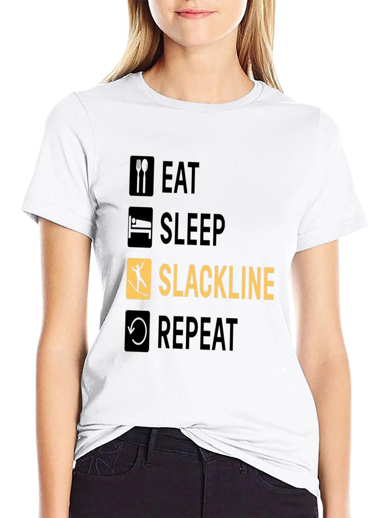 Eat Sleep Slackline Repeat T-Shirt