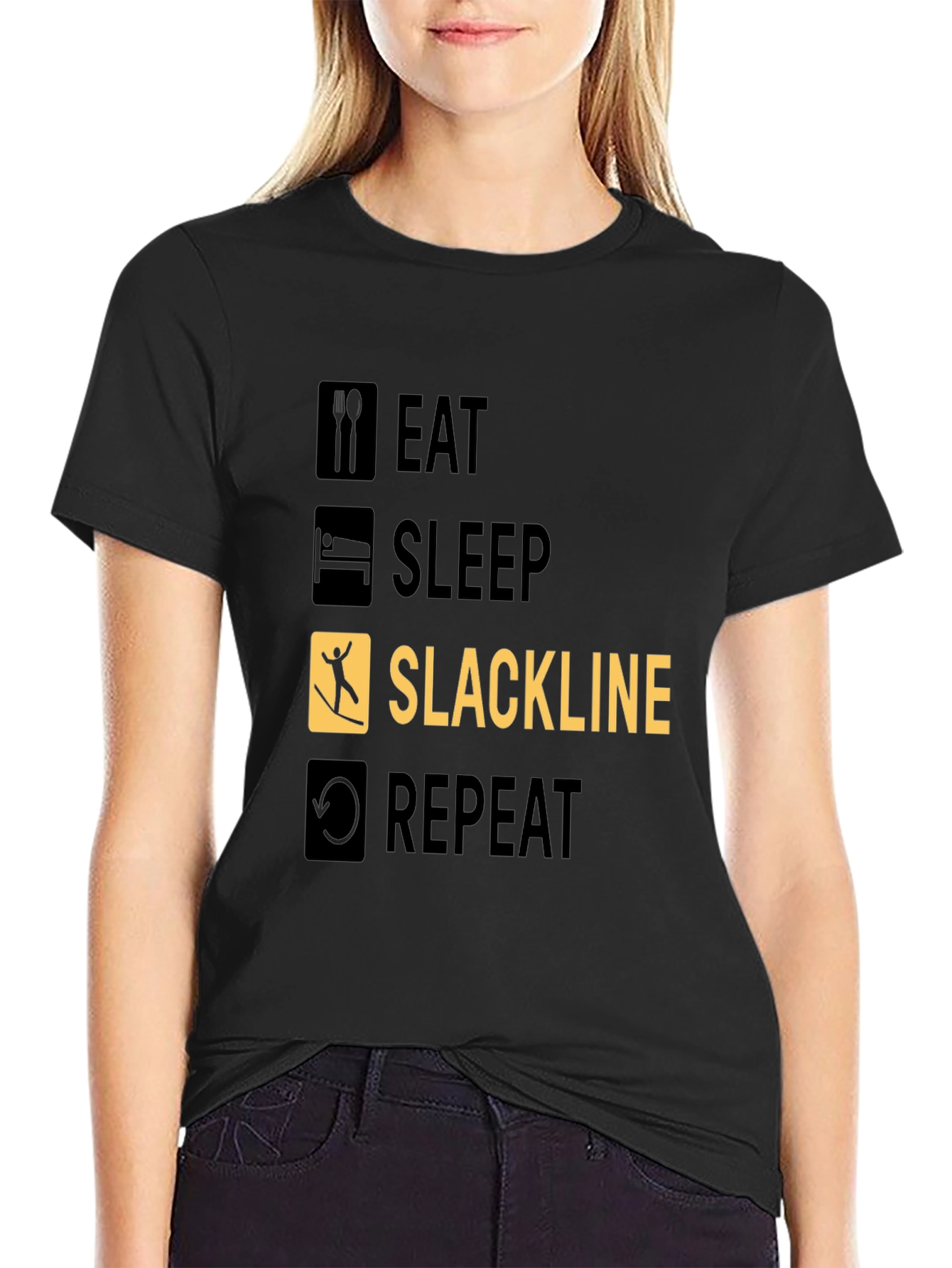 Eat Sleep Slackline Repeat T-Shirt