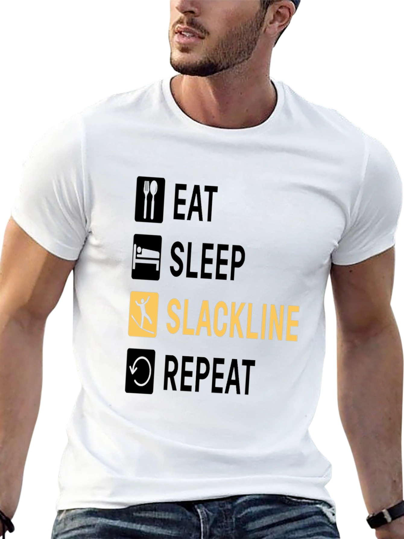 Eat Sleep Slackline Repeat T-Shirt
