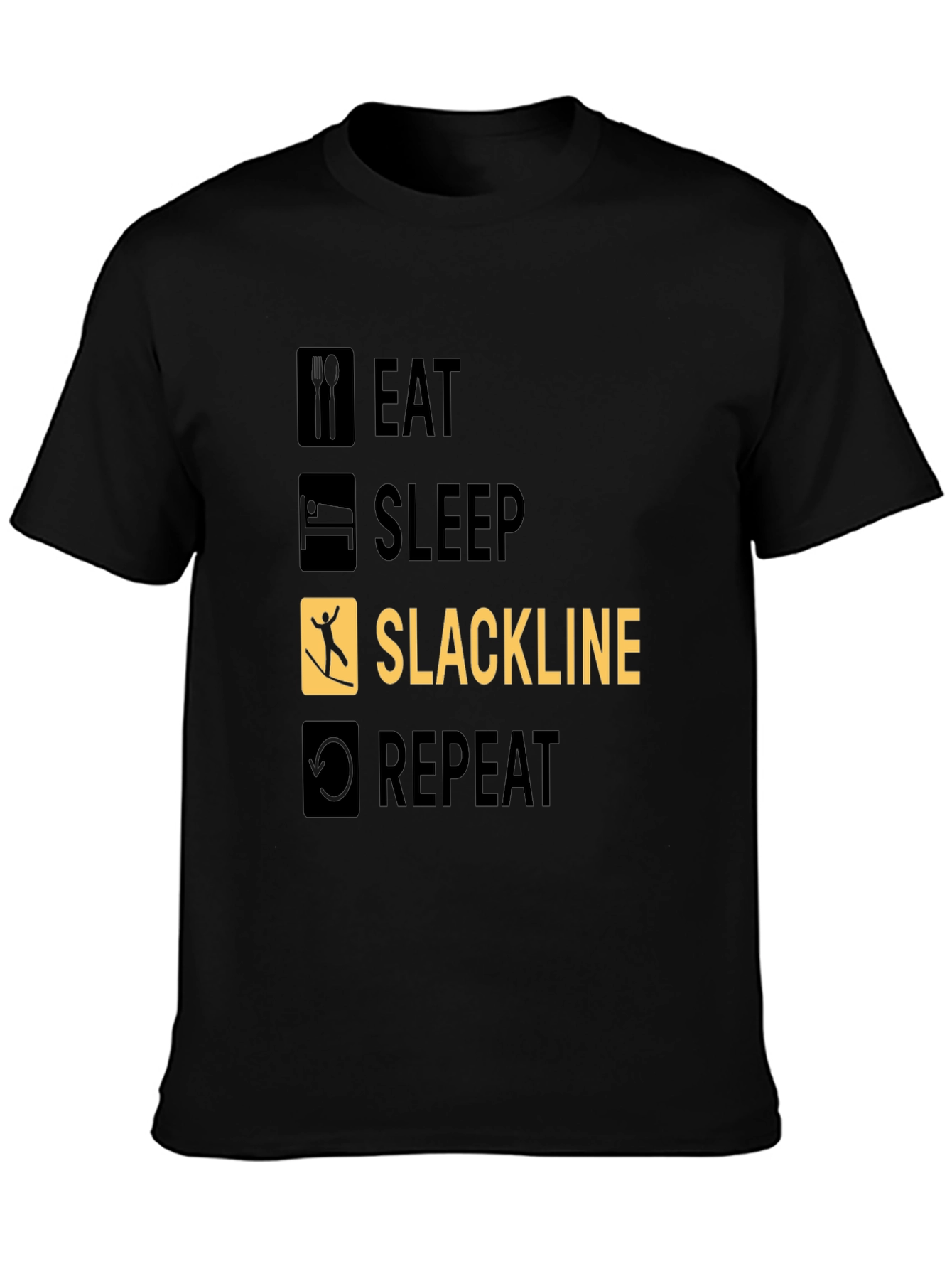 Eat Sleep Slackline Repeat T-Shirt