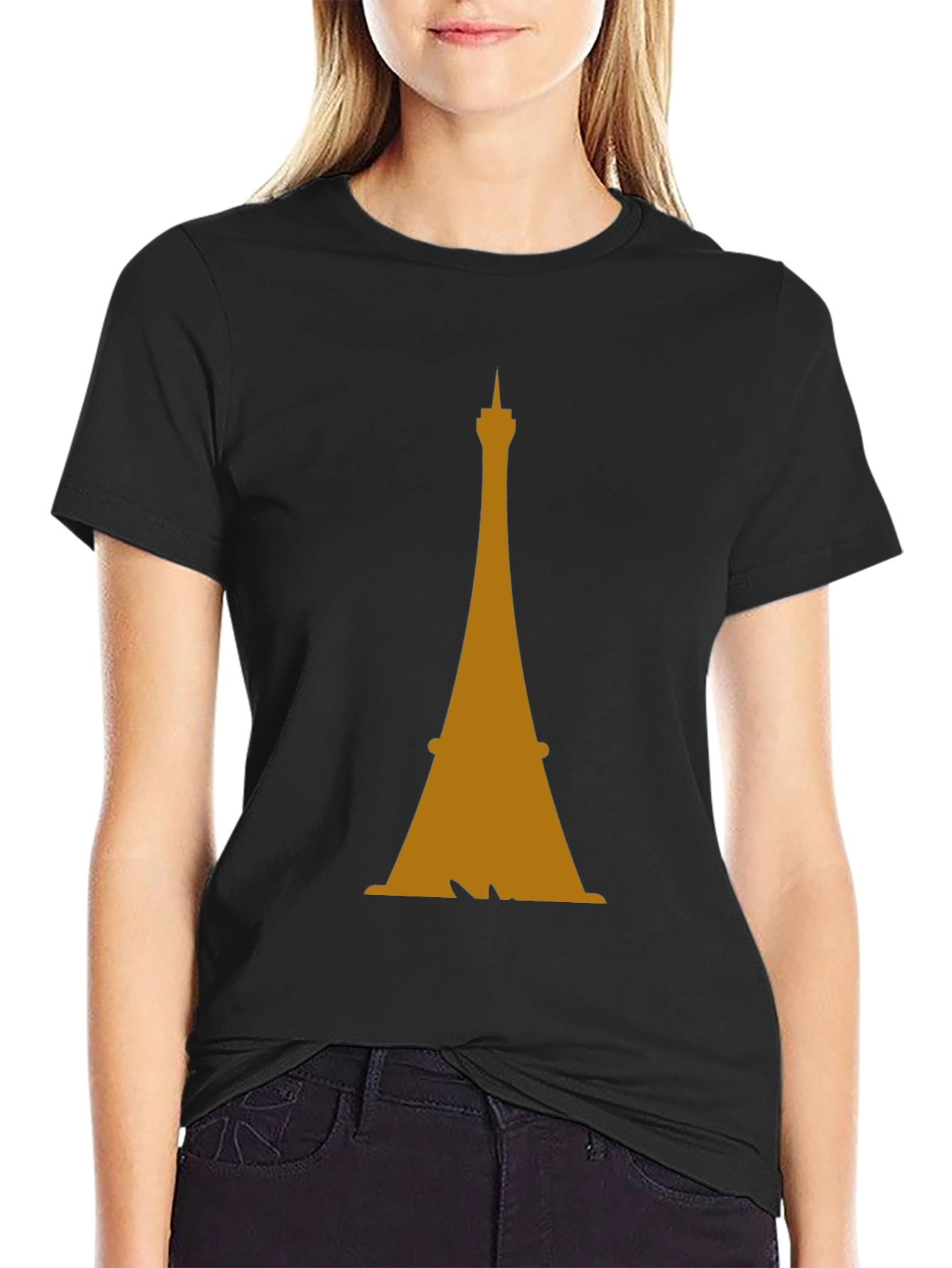 Eiffel Tower Graphic Tee - Stylish Mens Black T-Shirt