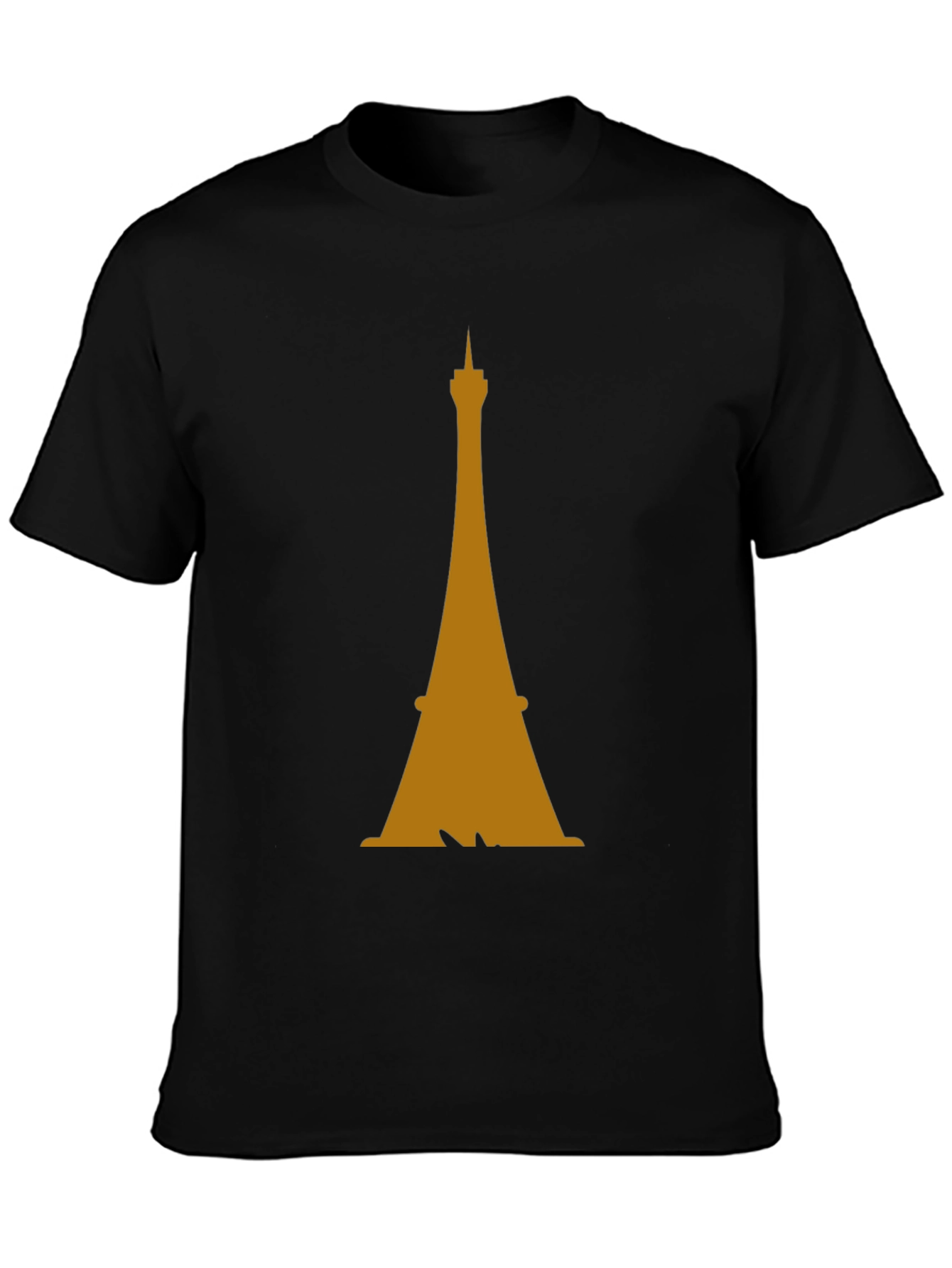 Eiffel Tower Graphic Tee - Stylish Mens Black T-Shirt