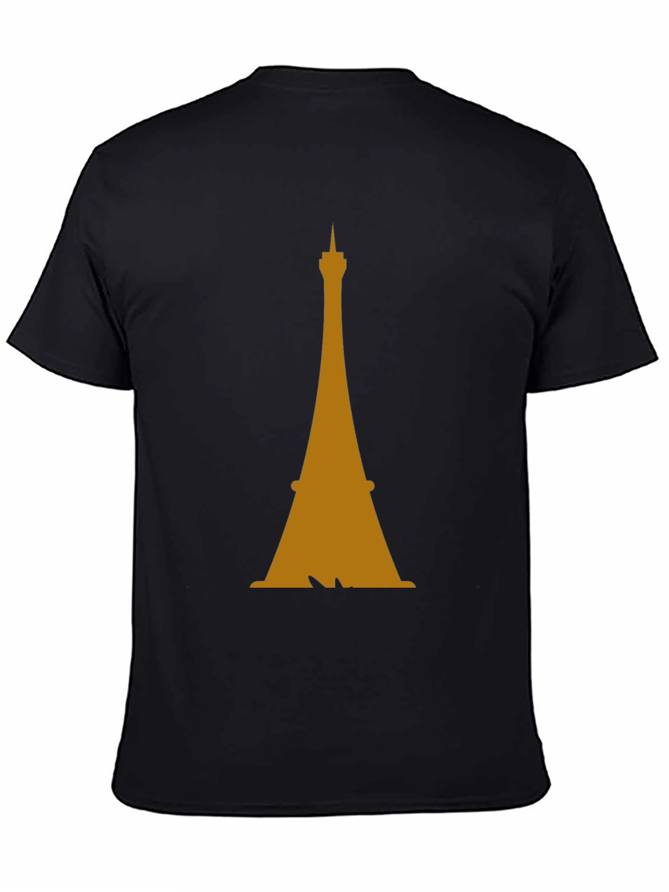 Eiffel Tower Graphic Tee - Stylish Mens Black T-Shirt