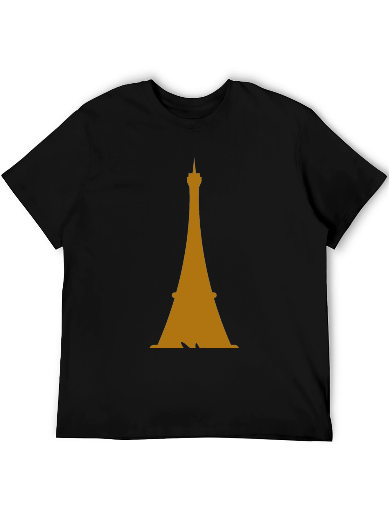 Eiffel Tower Graphic Tee - Stylish Mens Black T-Shirt