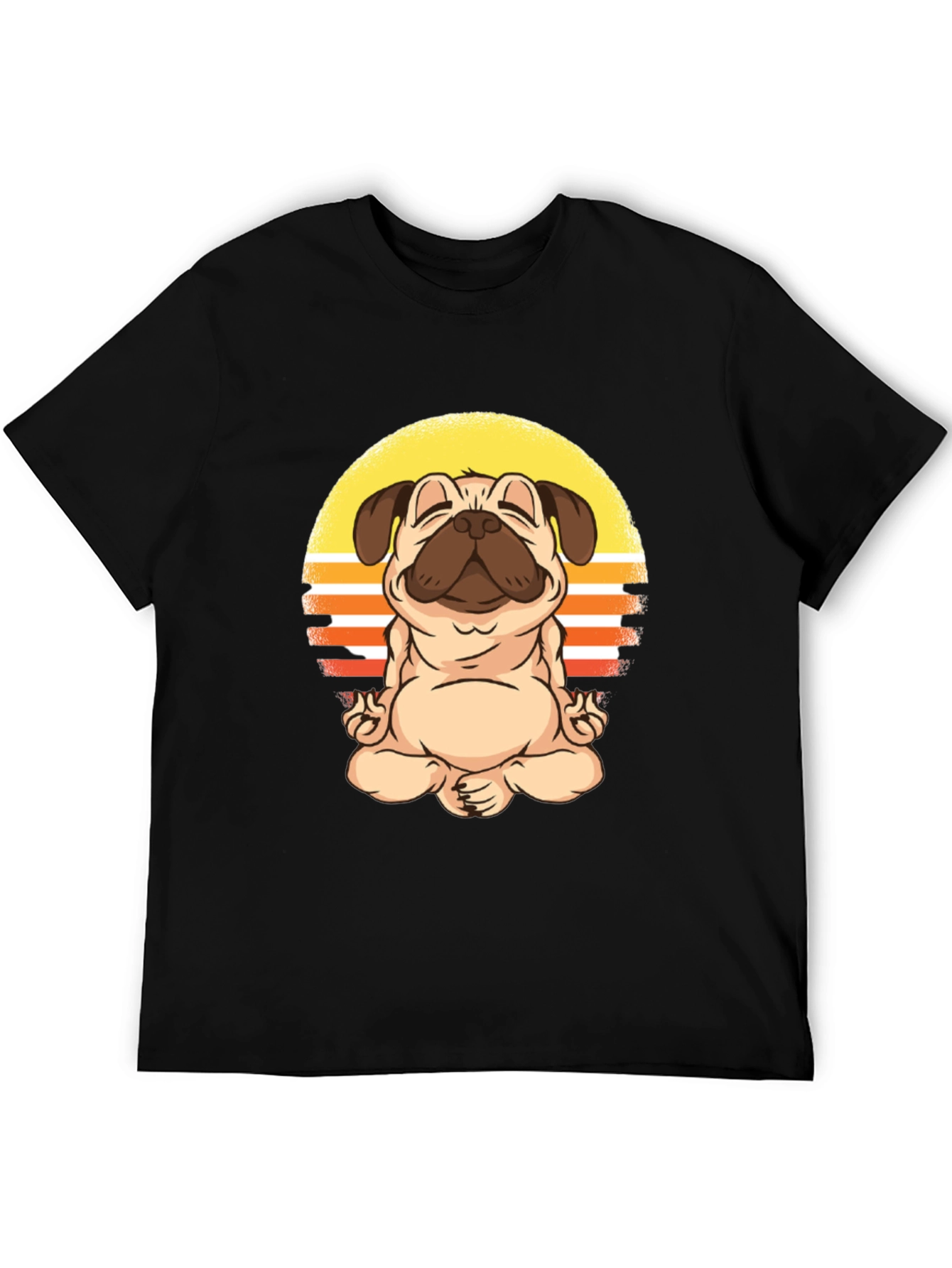 Zen Pug T-Shirt - Meditating Dog Design