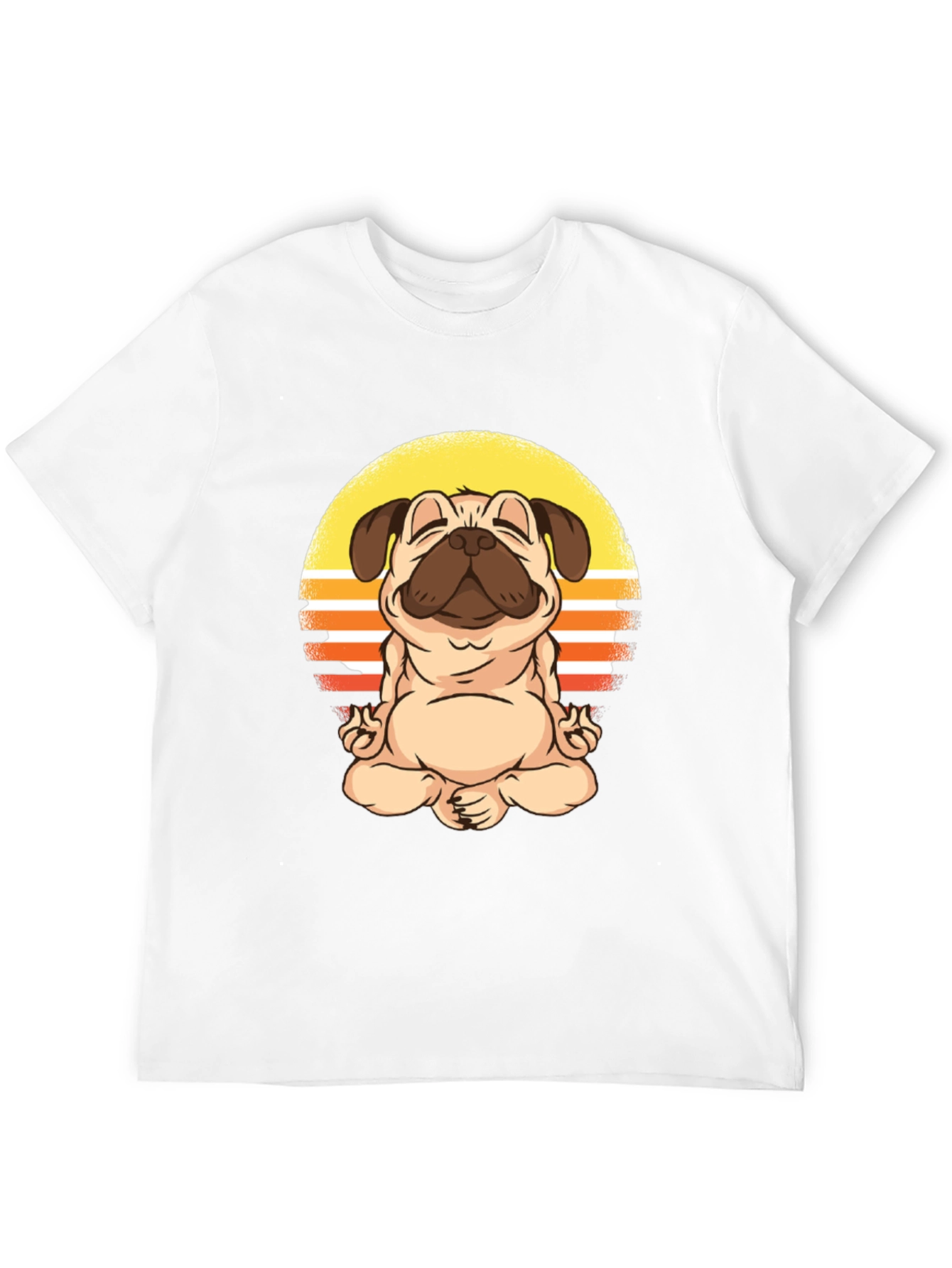 Zen Pug T-Shirt - Meditating Dog Design