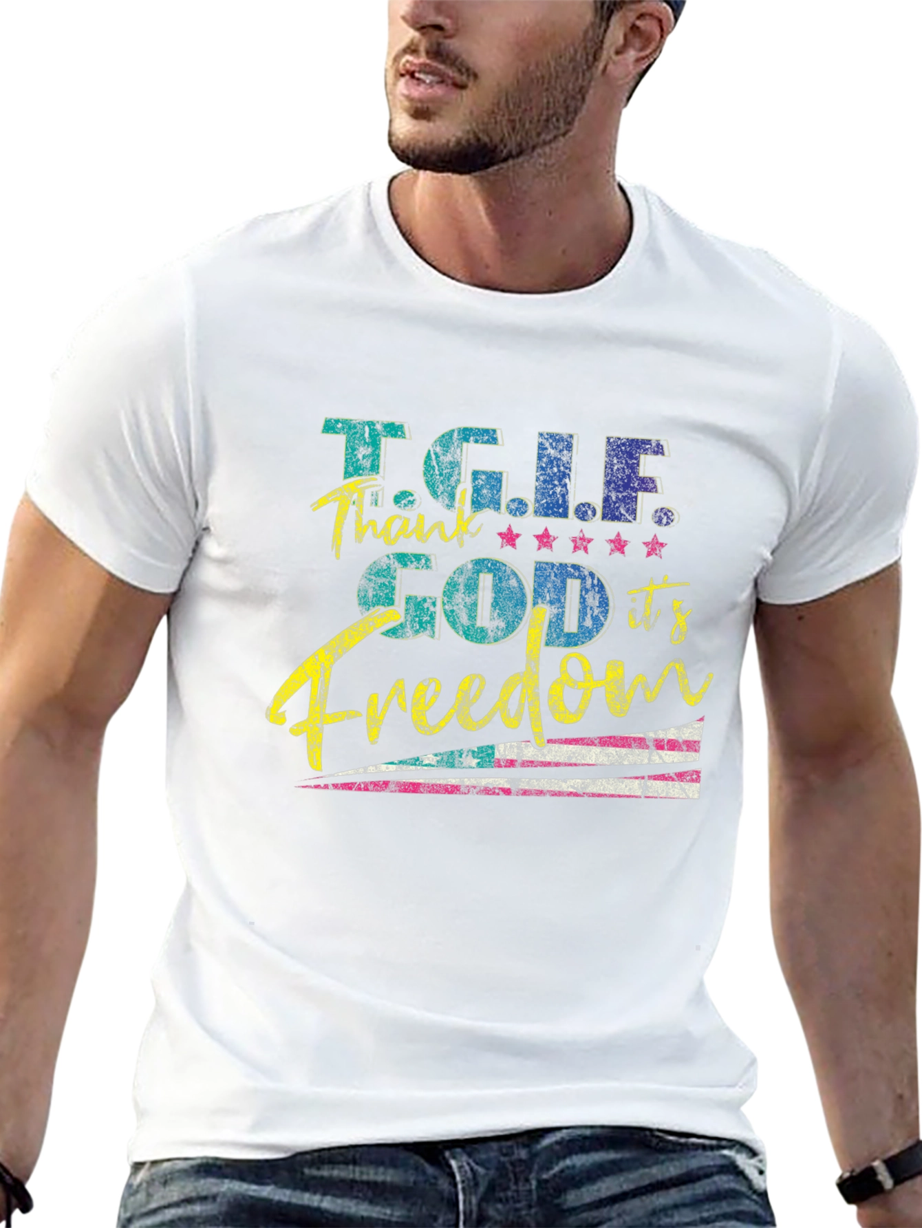 TGIF Freedom Graphic Tee - Mens Black T-Shirt