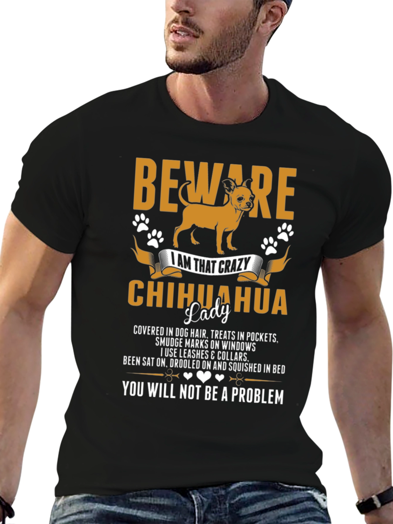 Beware Crazy Chihuahua Lady Graphic Tee