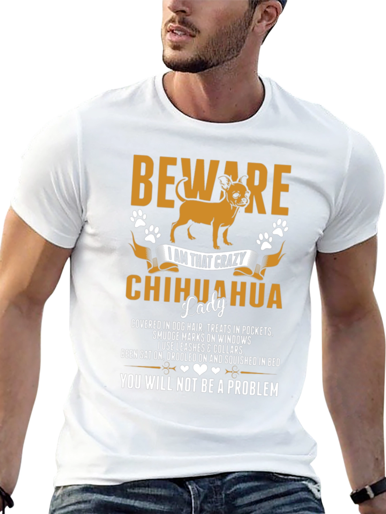 Beware Crazy Chihuahua Lady Graphic Tee