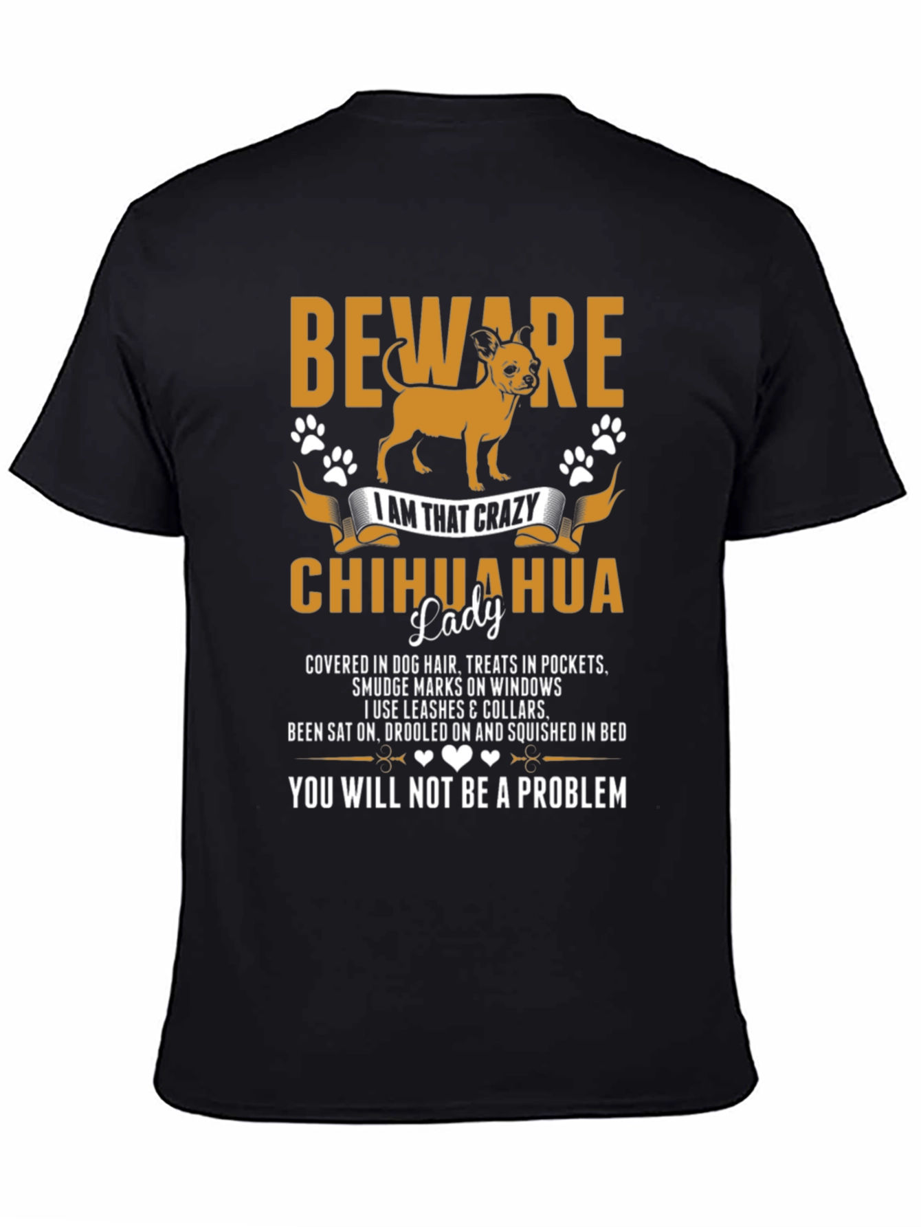 Beware Crazy Chihuahua Lady Graphic Tee