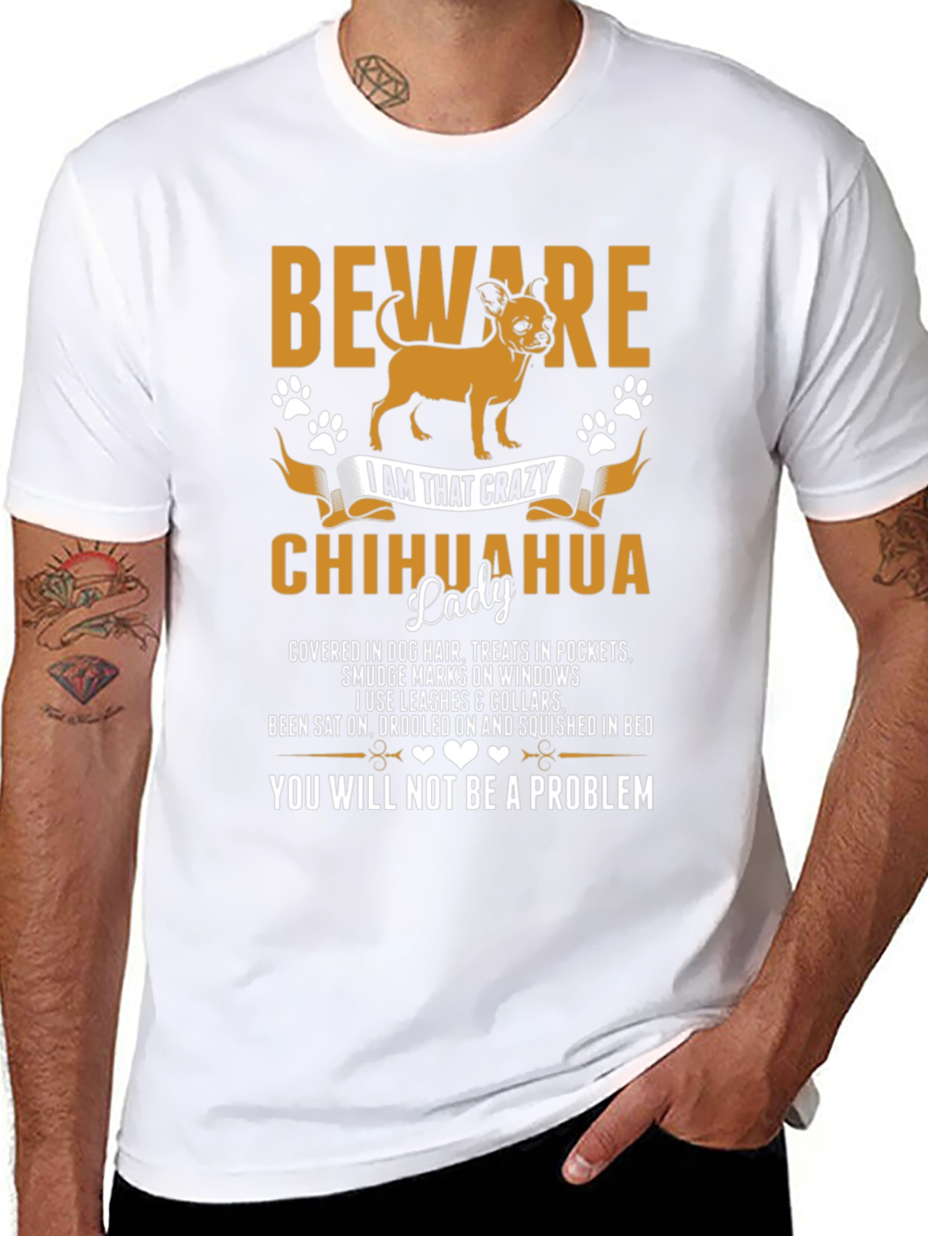 Beware Crazy Chihuahua Lady Graphic Tee
