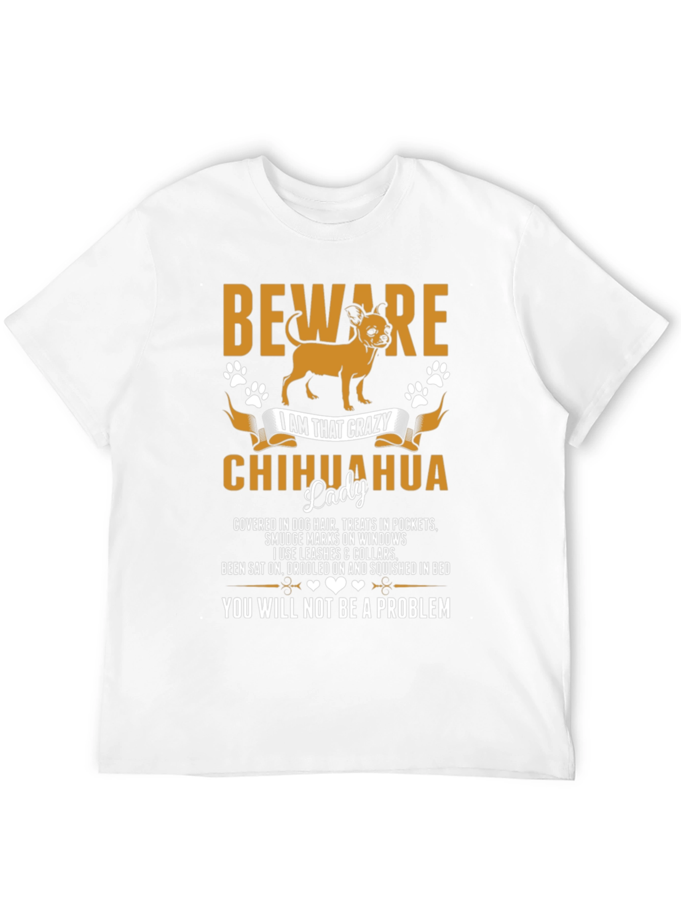 Beware Crazy Chihuahua Lady Graphic Tee
