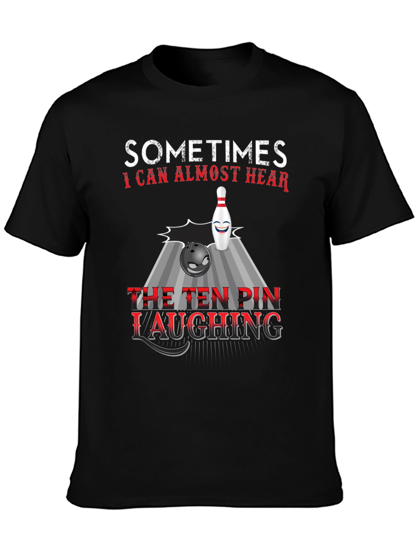 Funny Bowling T-Shirt: Ten Pin Laughing