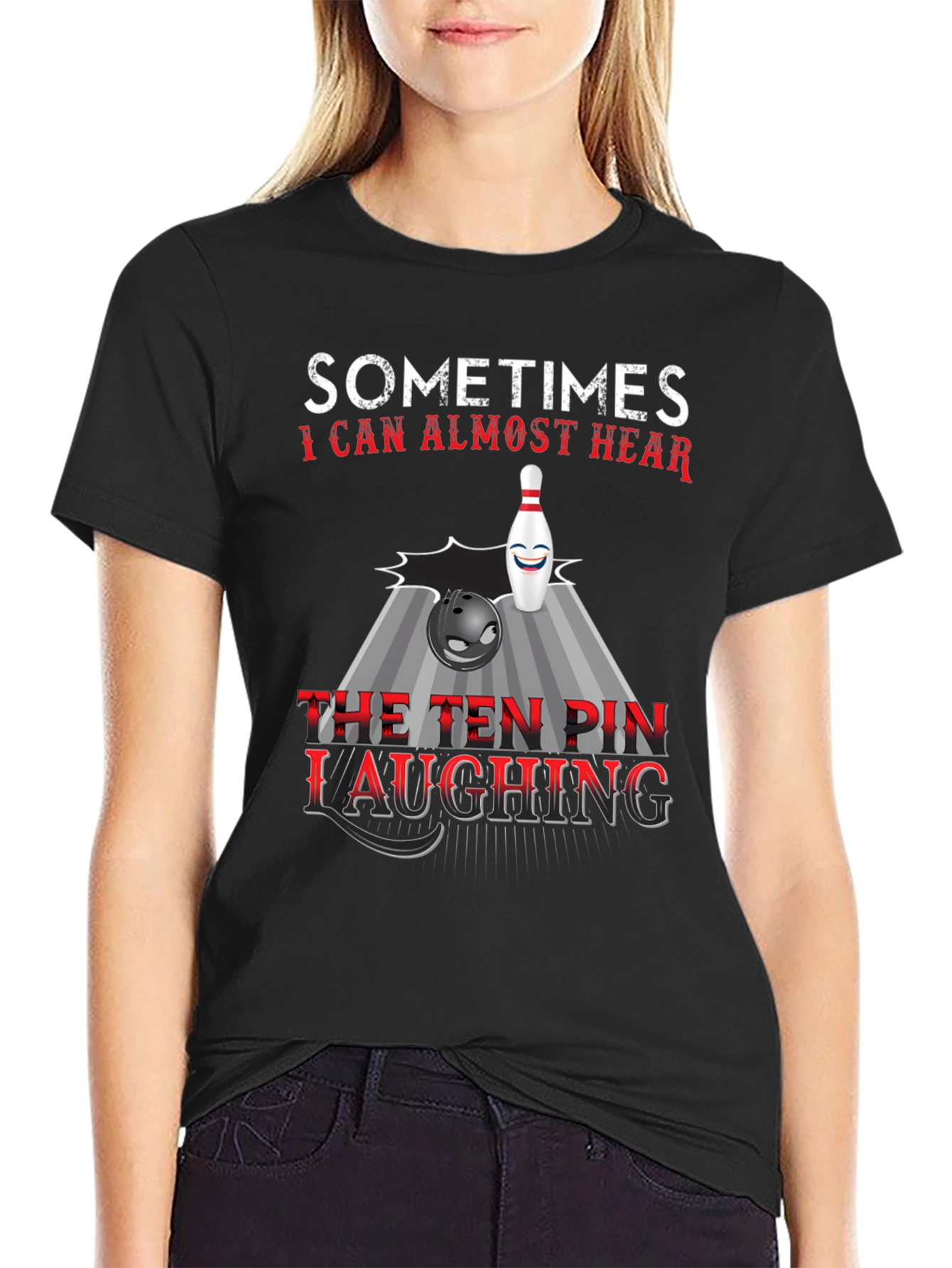 Funny Bowling T-Shirt: Ten Pin Laughing