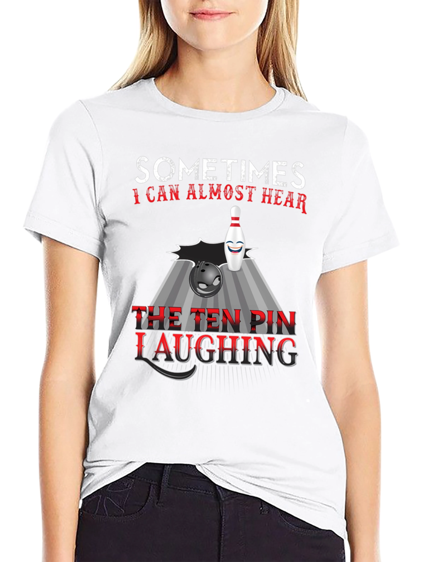Funny Bowling T-Shirt: Ten Pin Laughing