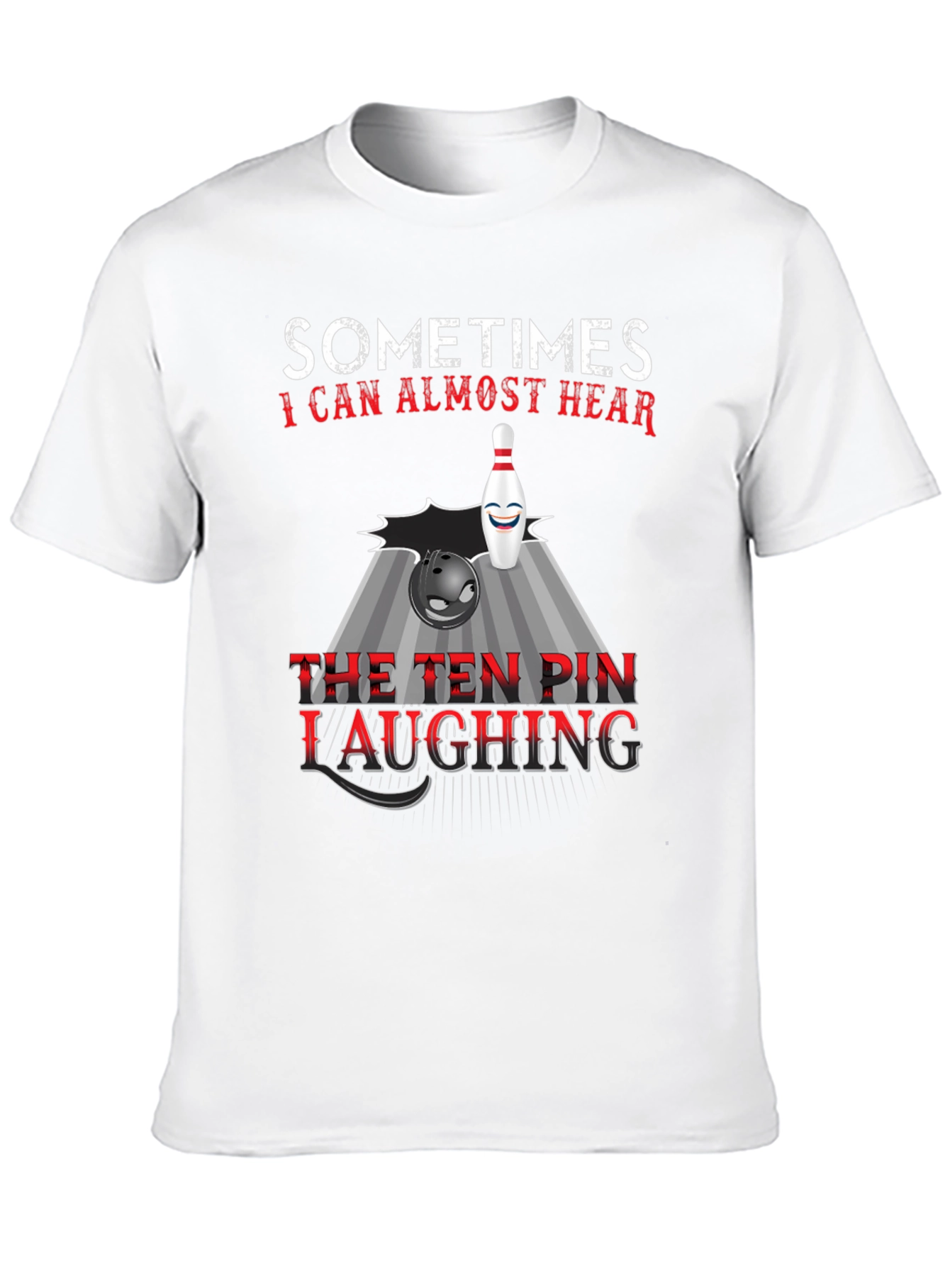 Funny Bowling T-Shirt: Ten Pin Laughing