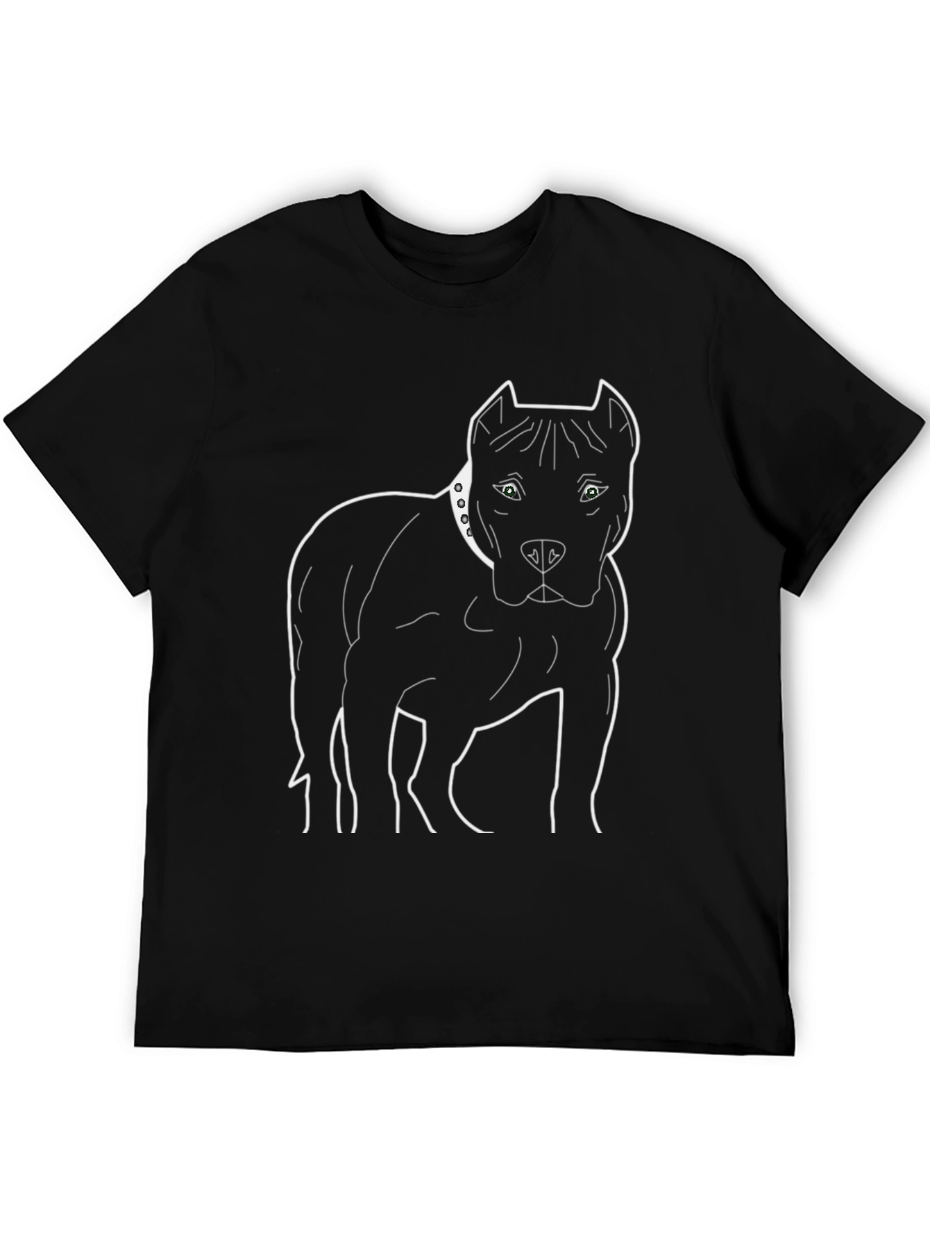 Dog Graphic Tee - Stylish Mens Black T-Shirt