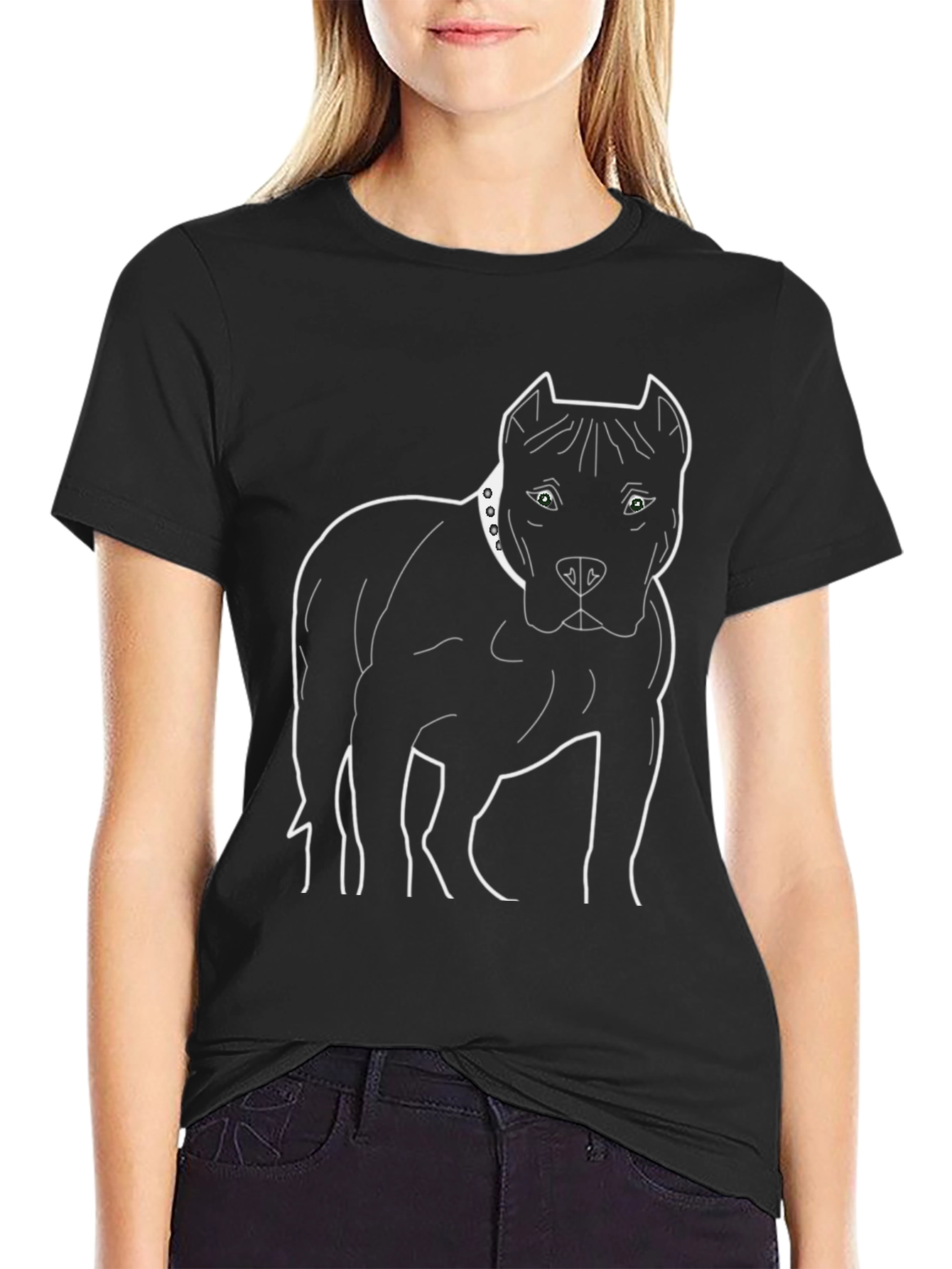 Dog Graphic Tee - Stylish Mens Black T-Shirt