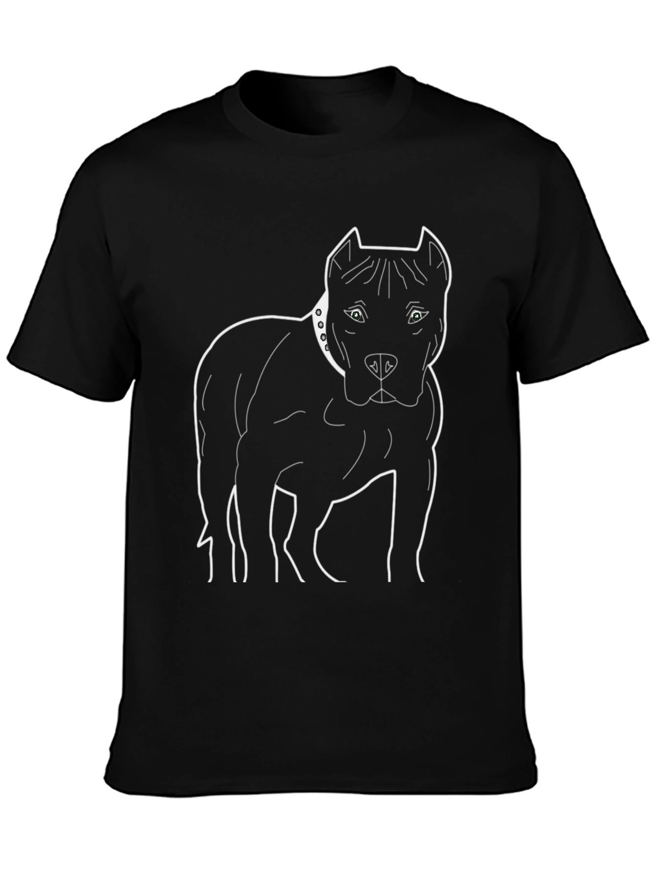 Dog Graphic Tee - Stylish Mens Black T-Shirt