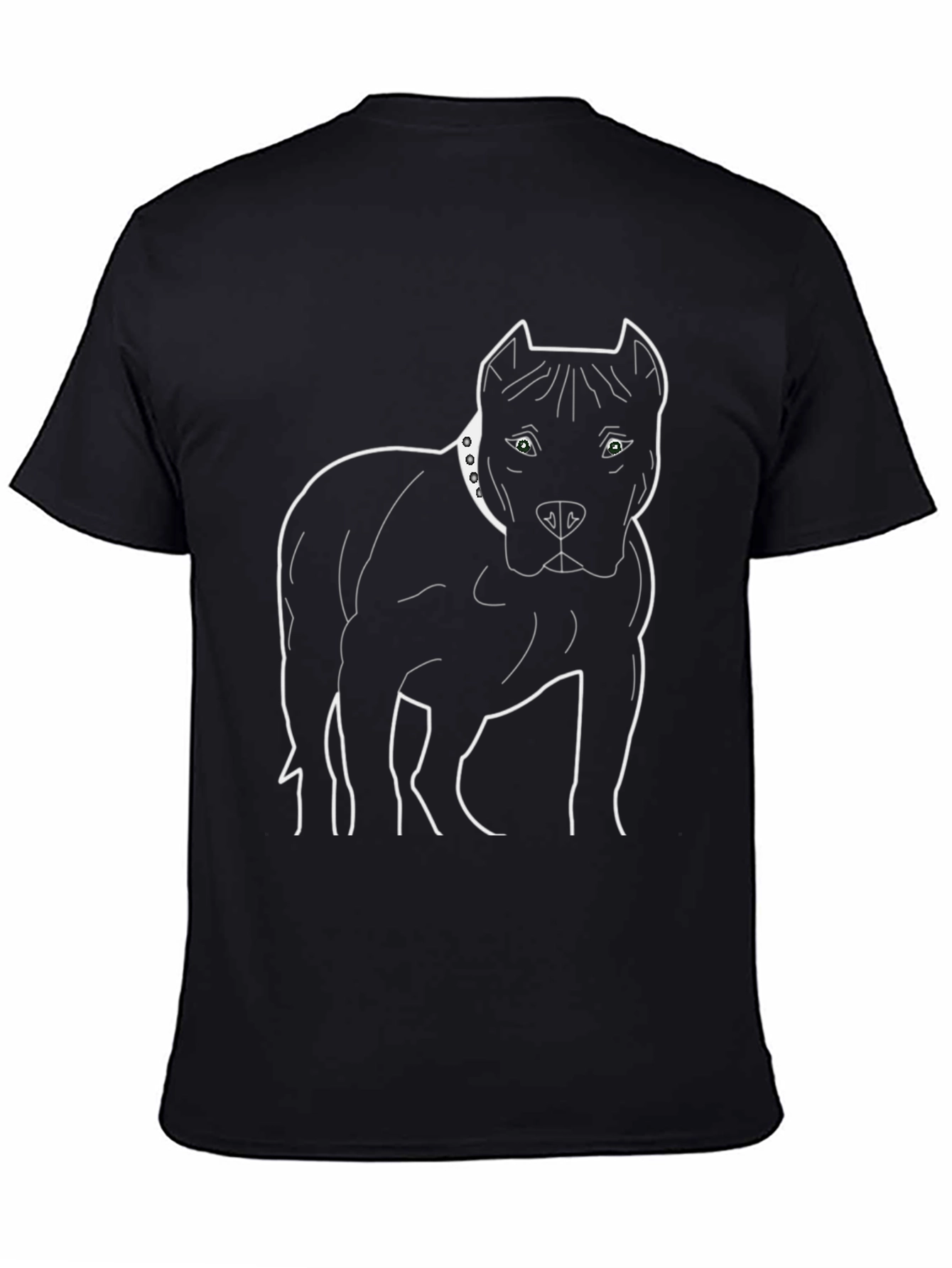 Dog Graphic Tee - Stylish Mens Black T-Shirt