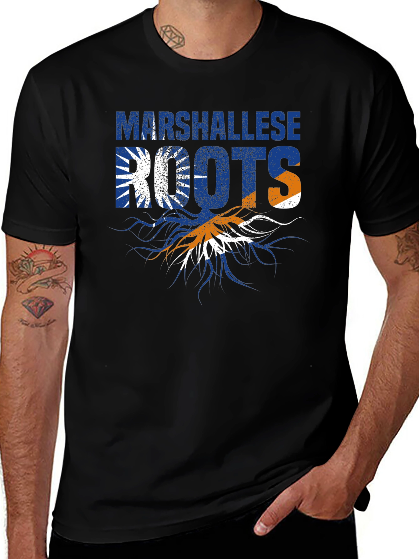 Marshallese Roots Black T-Shirt