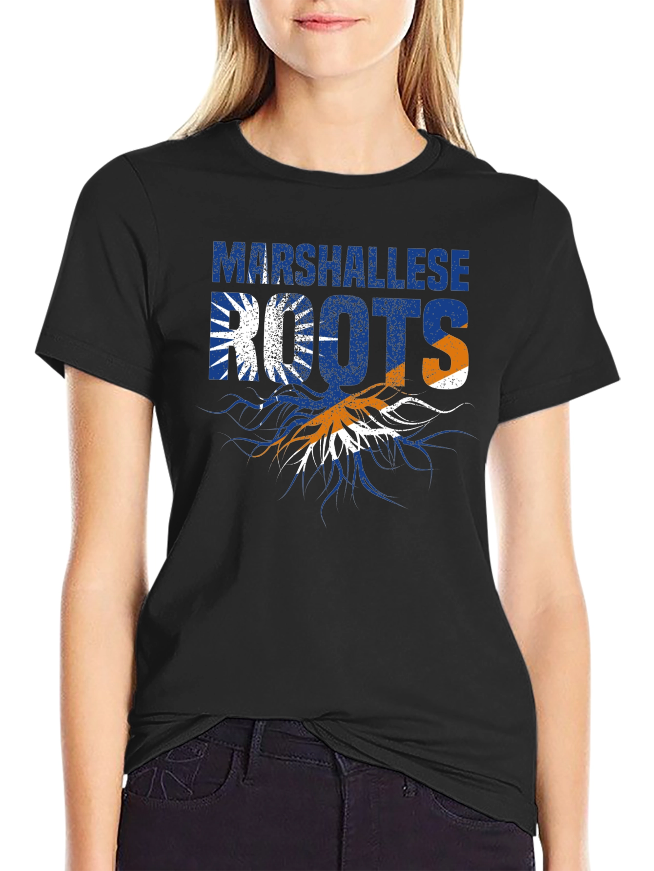 Marshallese Roots Black T-Shirt