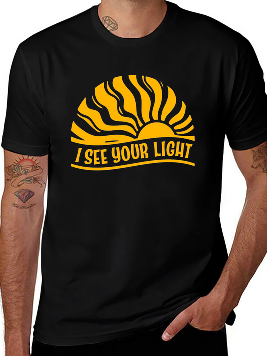 I See Your Light Graphic Tee - Black Cotton Shirt