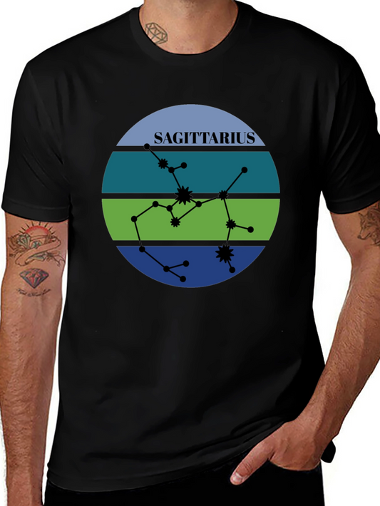 Sagittarius Zodiac Sign Constellation Graphic T-Shirt