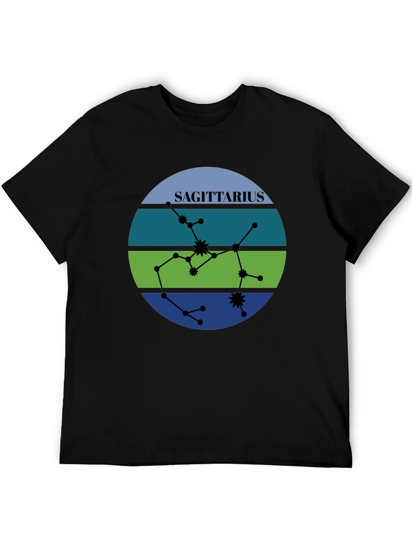 Sagittarius Zodiac Sign Constellation Graphic T-Shirt