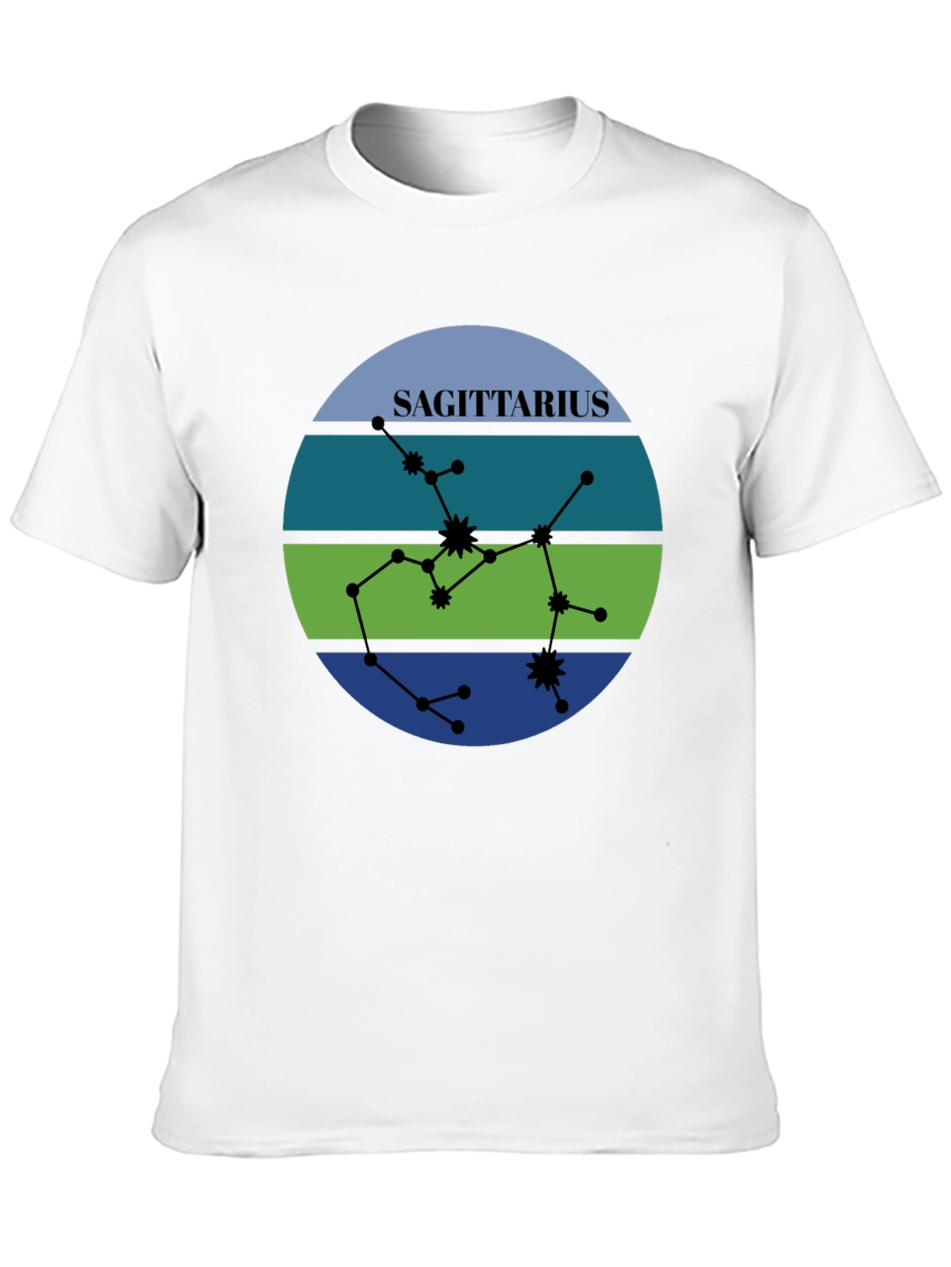 Sagittarius Zodiac Sign Constellation Graphic T-Shirt