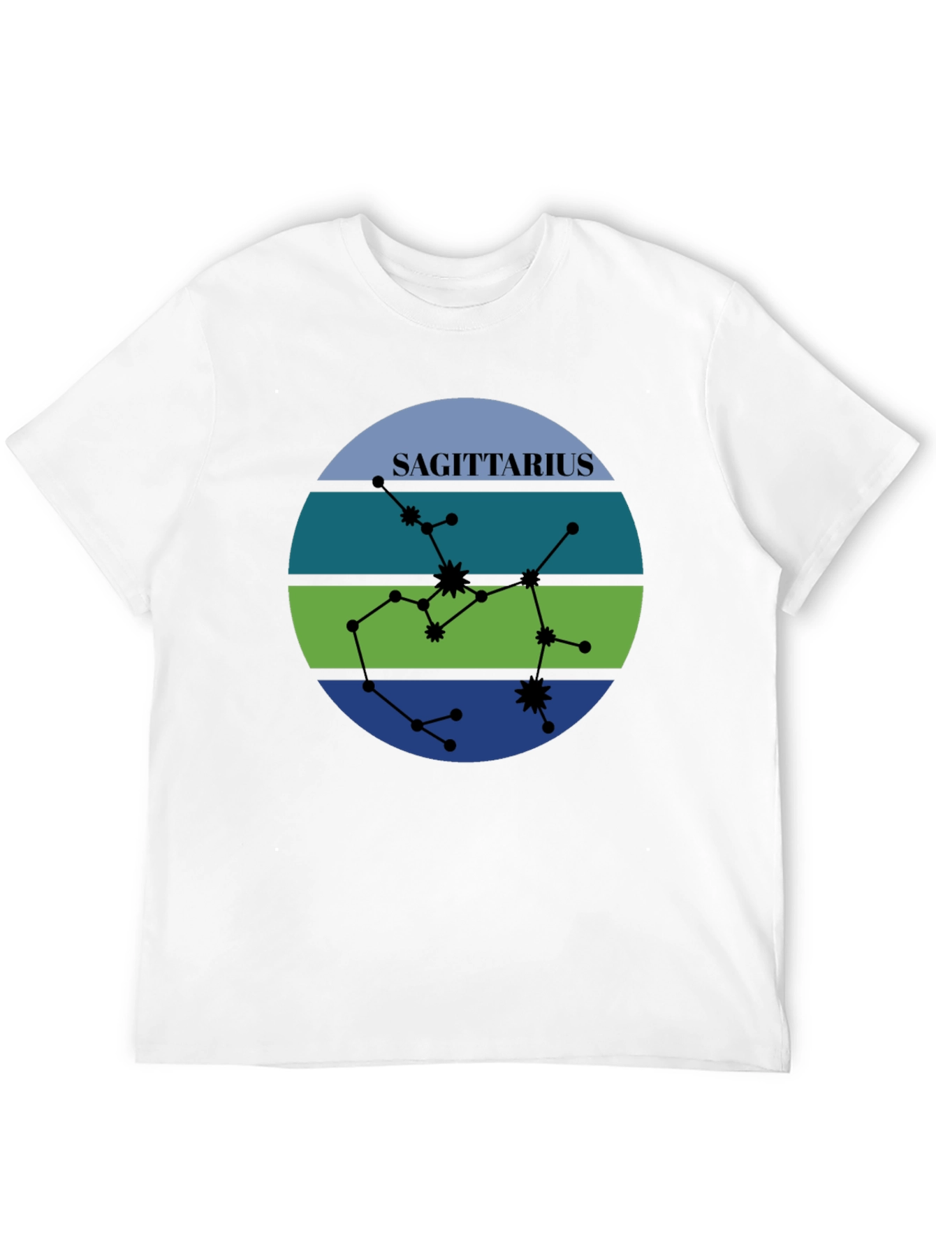 Sagittarius Zodiac Sign Constellation Graphic T-Shirt