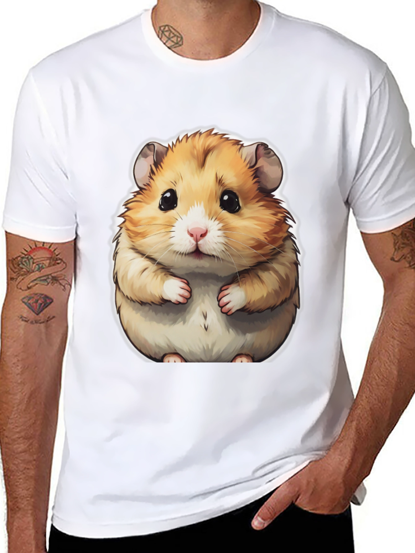 Cute Hamster Graphic Tee - Soft Cotton Blend