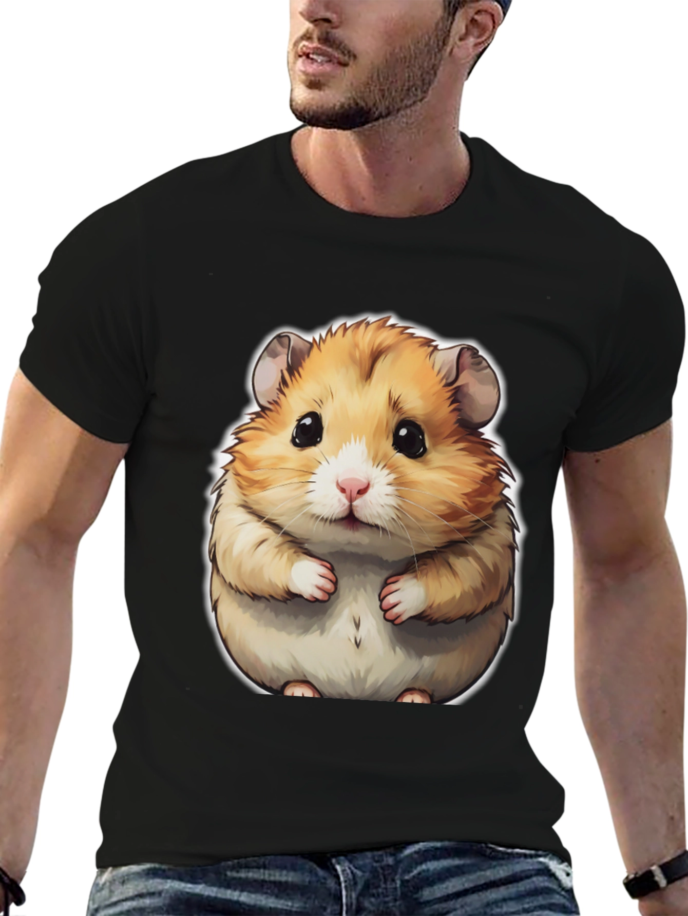 Cute Hamster Graphic Tee - Soft Cotton Blend