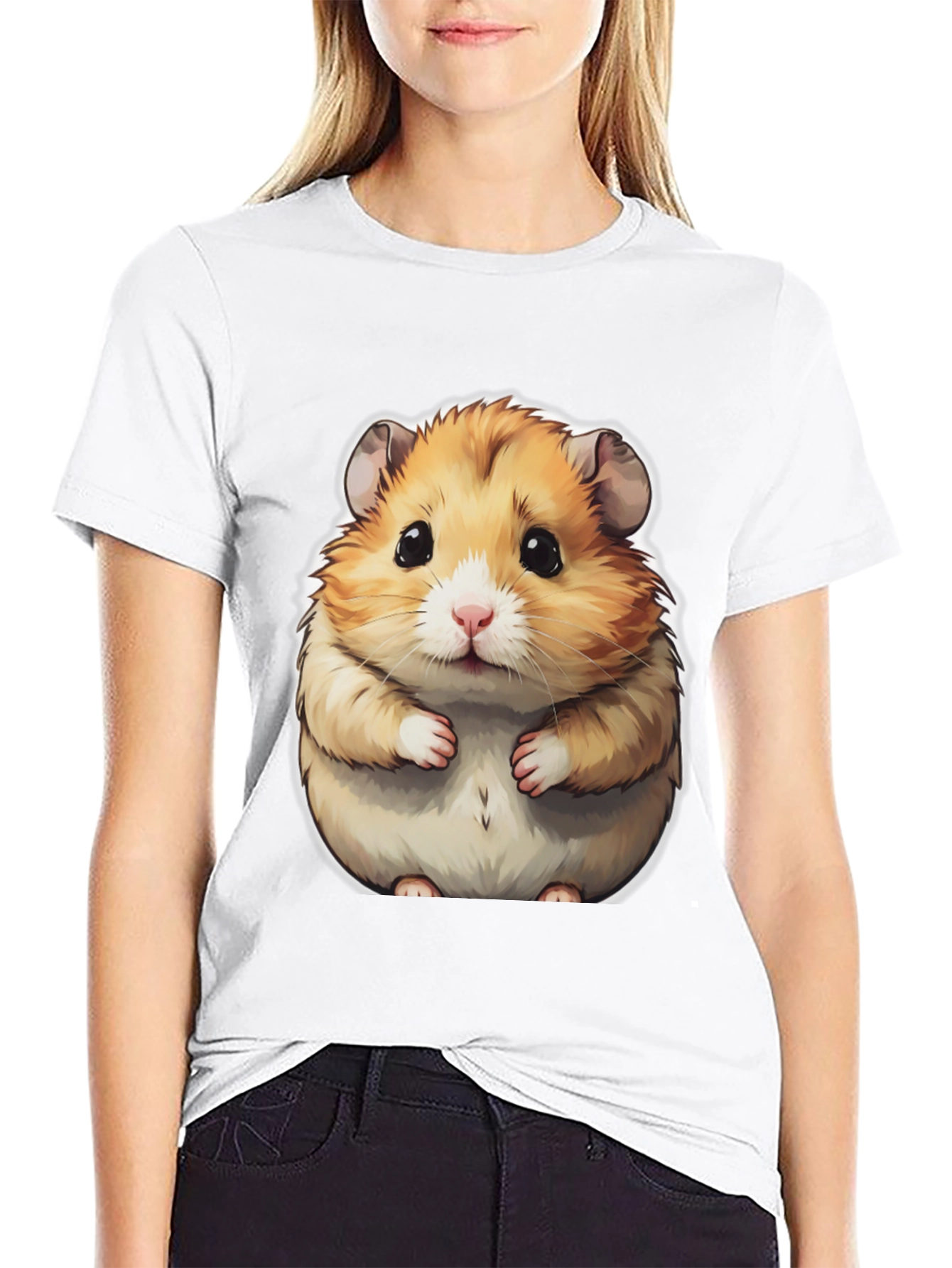 Cute Hamster Graphic Tee - Soft Cotton Blend
