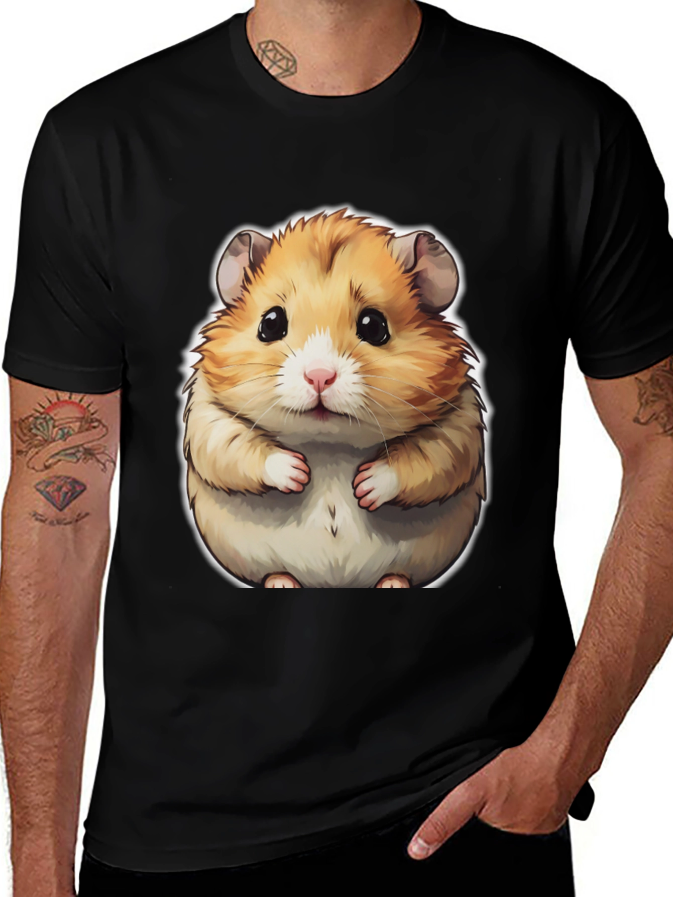 Cute Hamster Graphic Tee - Soft Cotton Blend