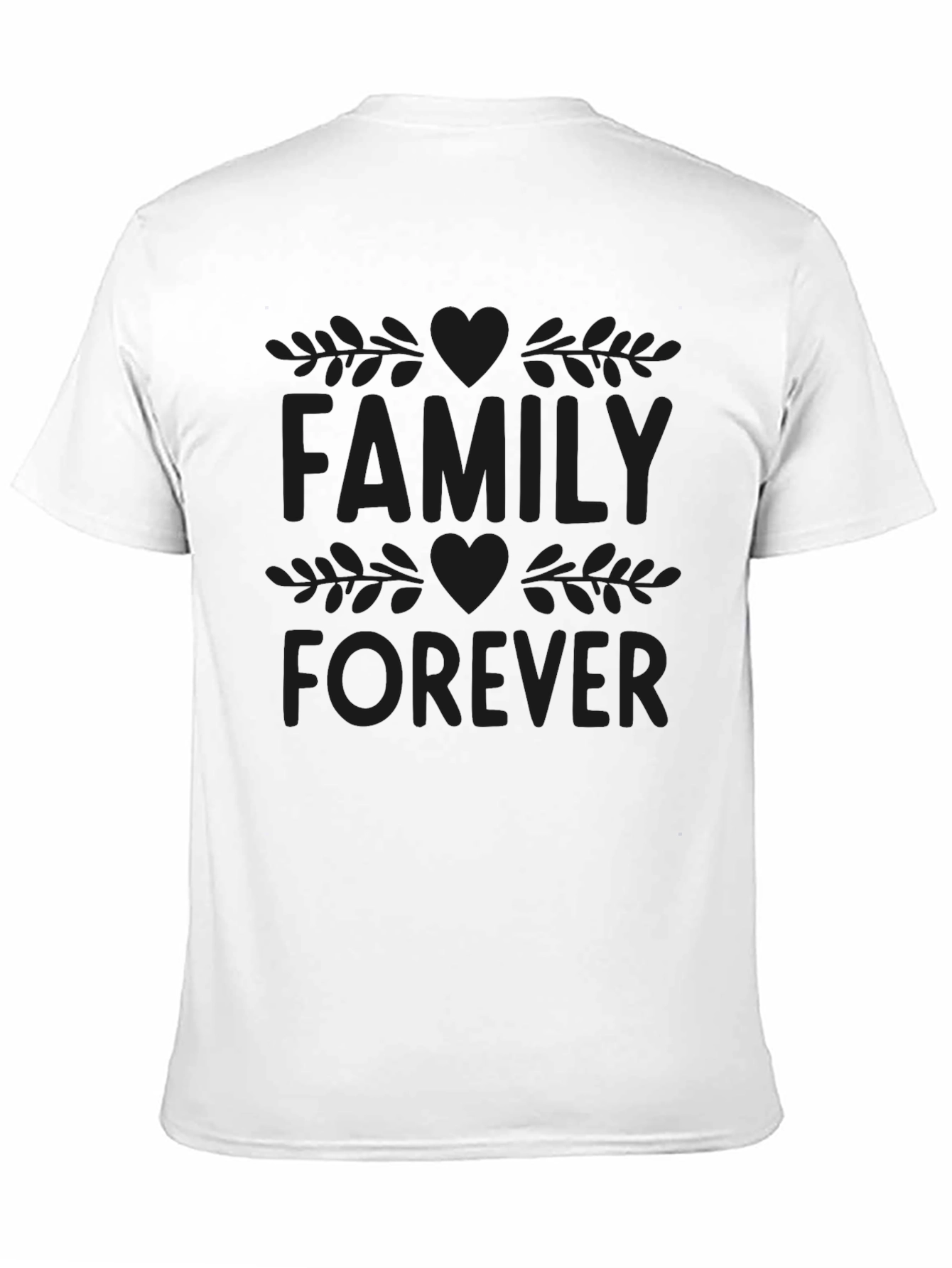 Family Forever Black Graphic T-Shirt
