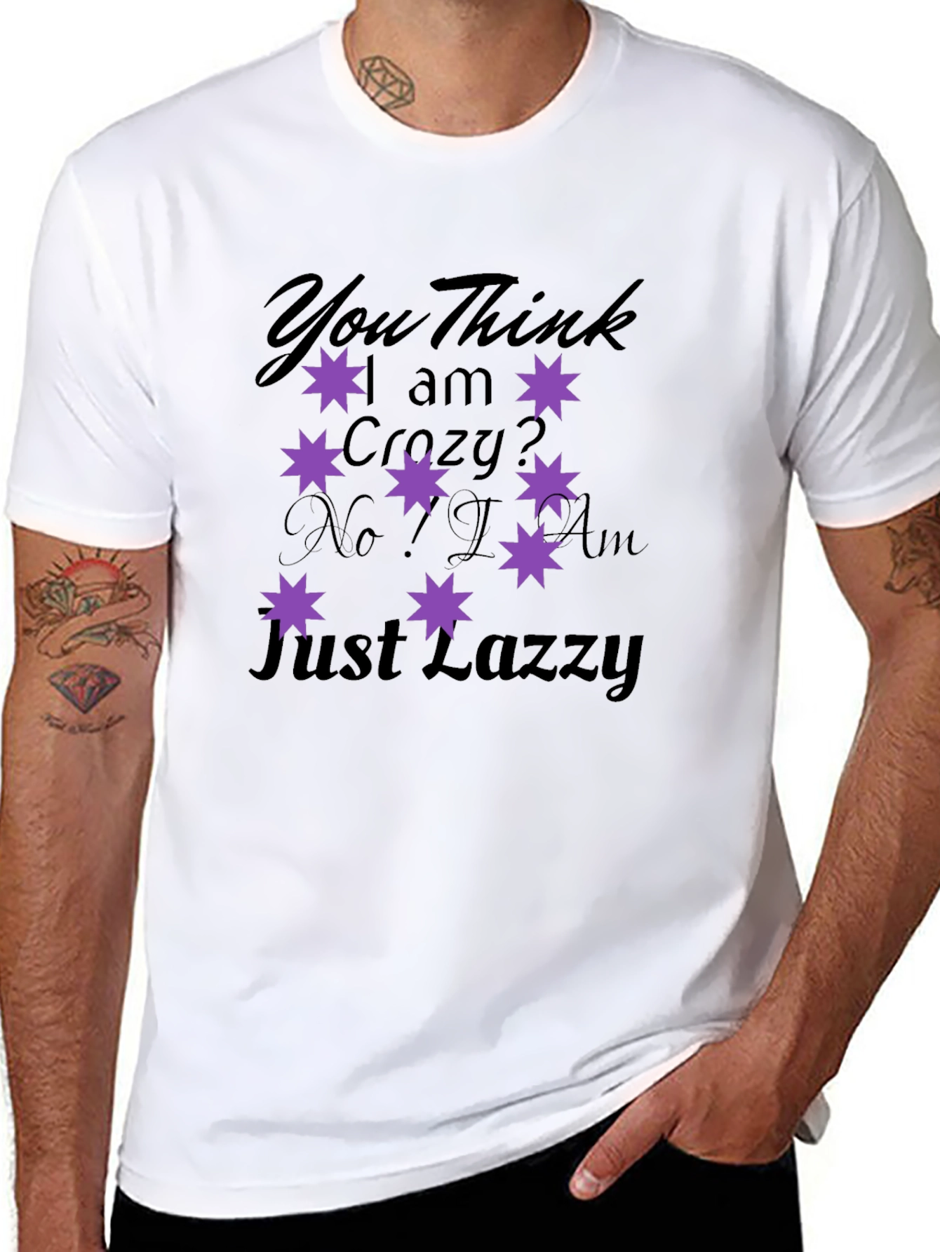 Crazy Lazy T-Shirt - Fun Novelty Tee