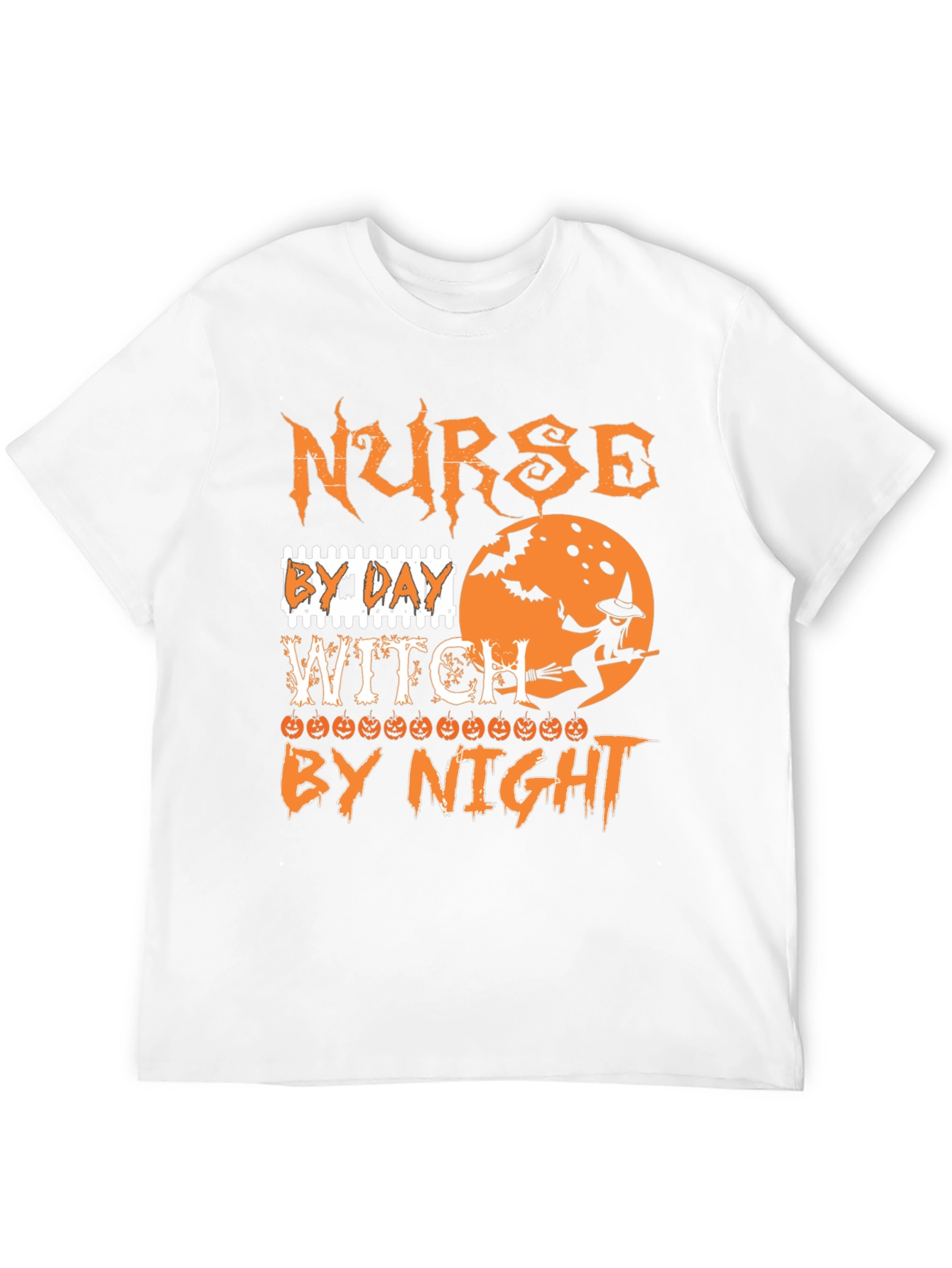 Nurse By Day Witch By Night Halloween T-Shirt