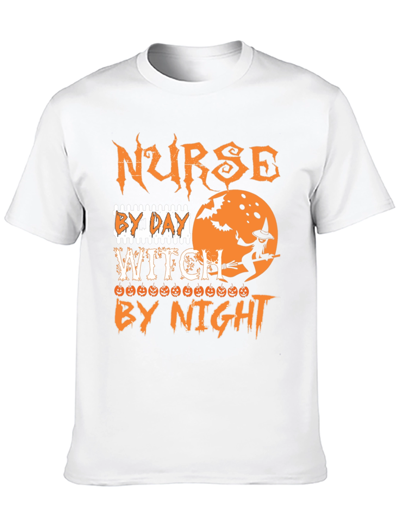 Nurse By Day Witch By Night Halloween T-Shirt