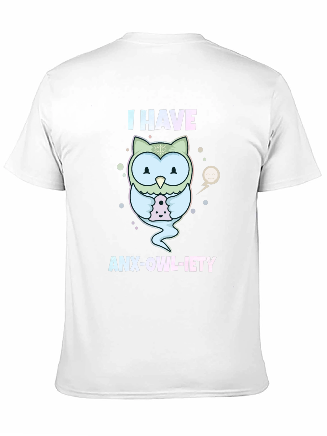 Anx-Owl-Iety T-Shirt: Cute Owl Design Anxiety Humor