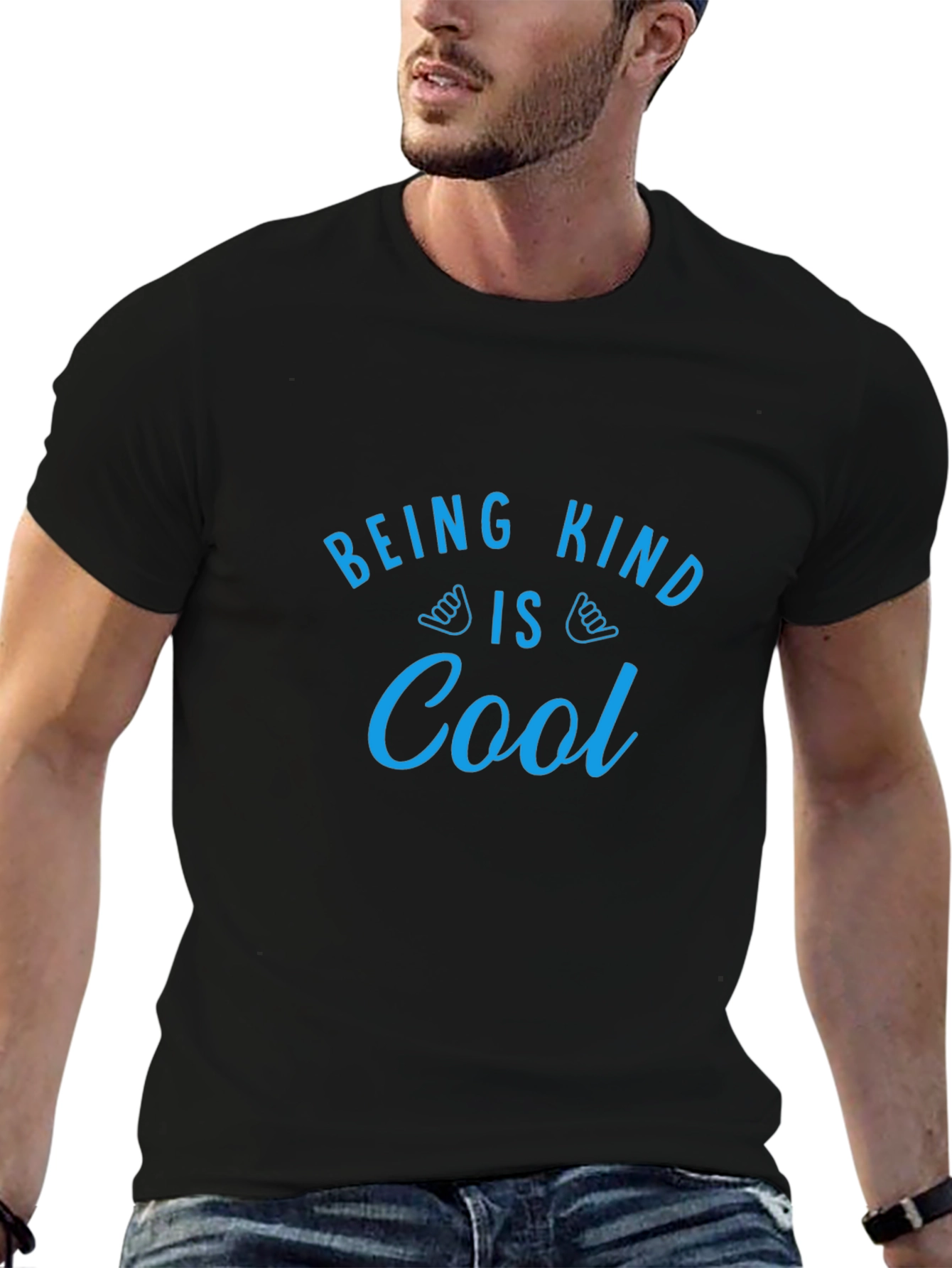 Being Kind is Cool Black Graphic Tee