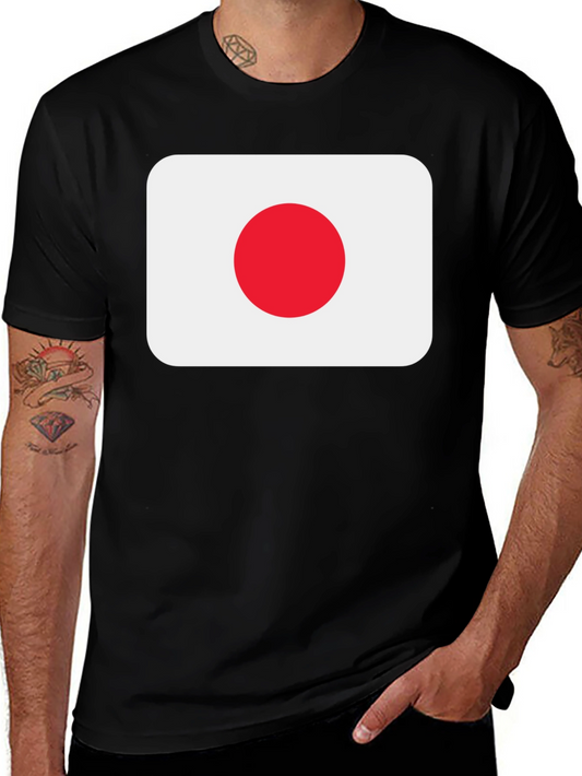 Japan Flag Black T-Shirt