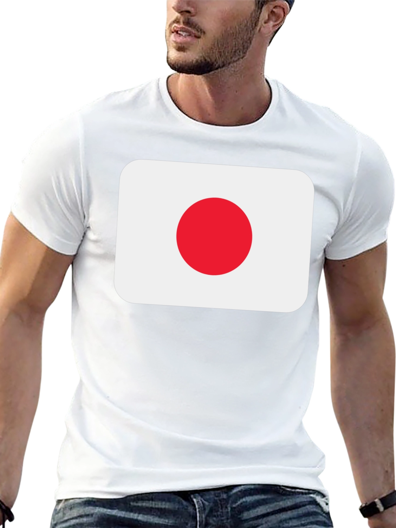 Japan Flag Black T-Shirt