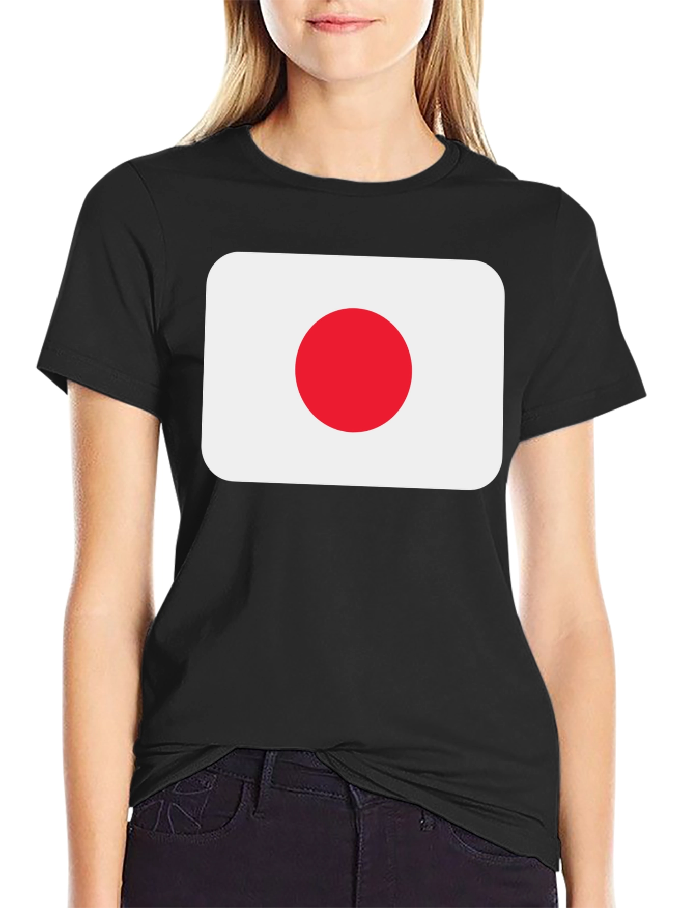 Japan Flag Black T-Shirt