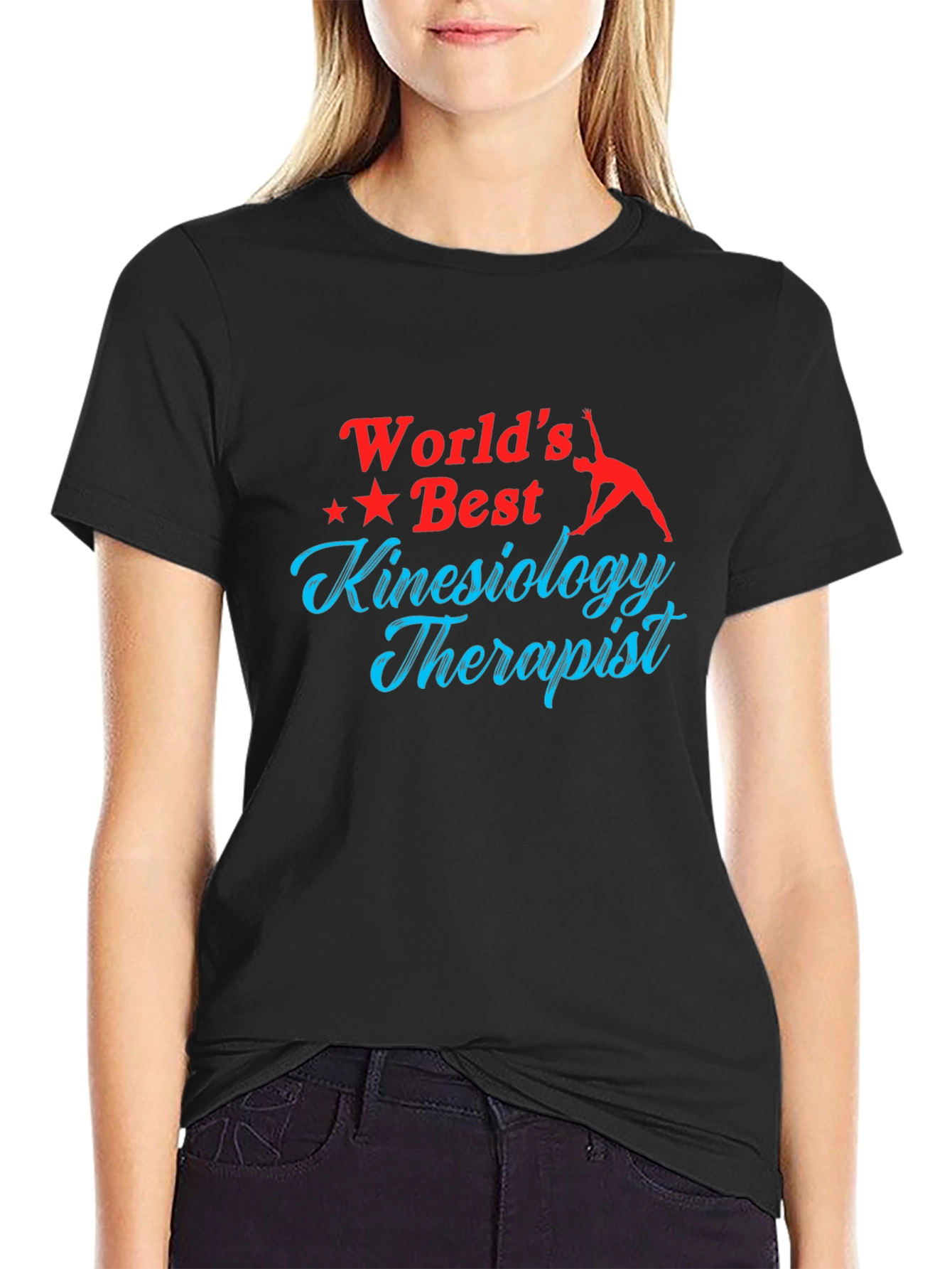 Worlds Best Kinesiology Therapist Black T-Shirt