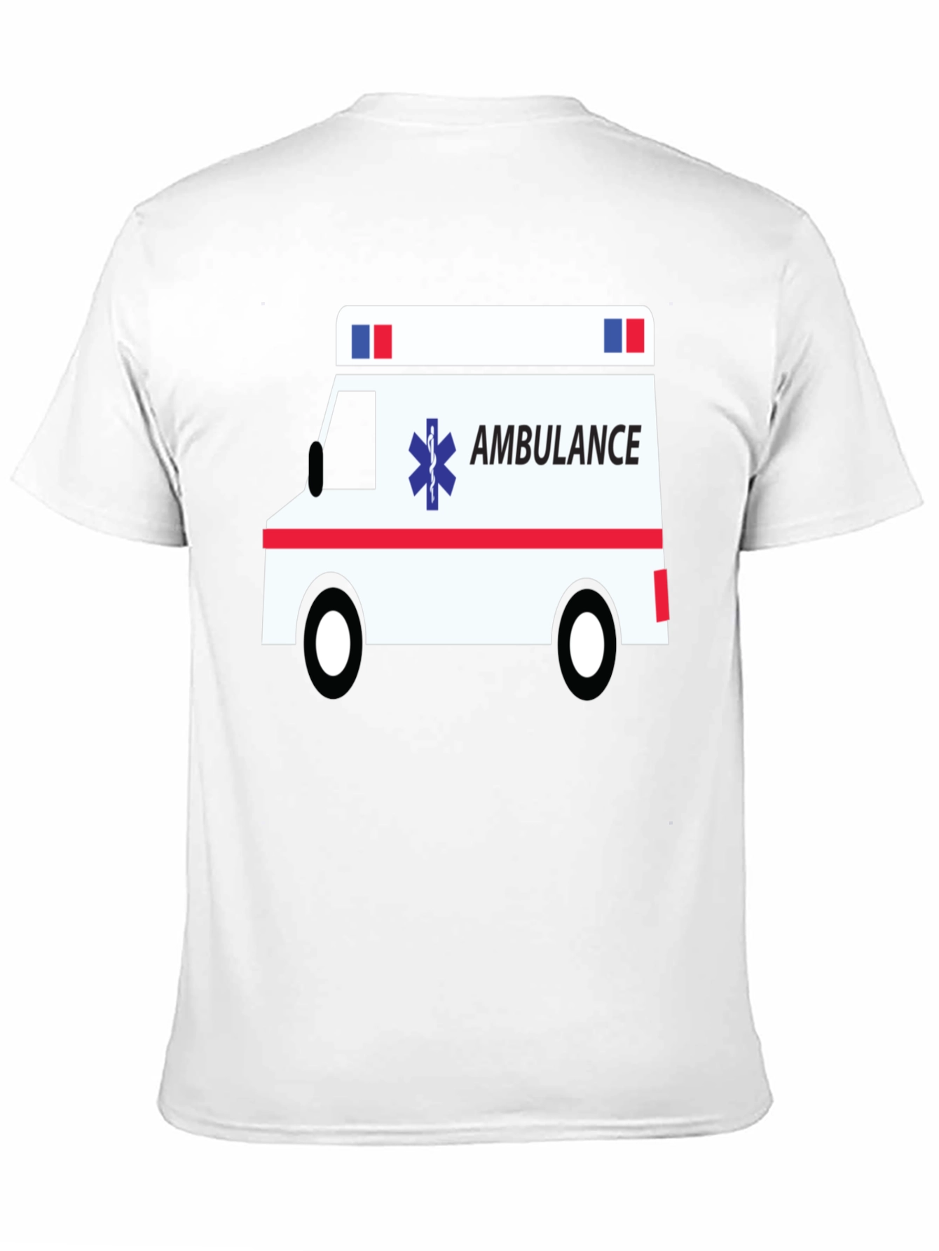 Ambulance Graphic Tee - Black Cotton T-Shirt